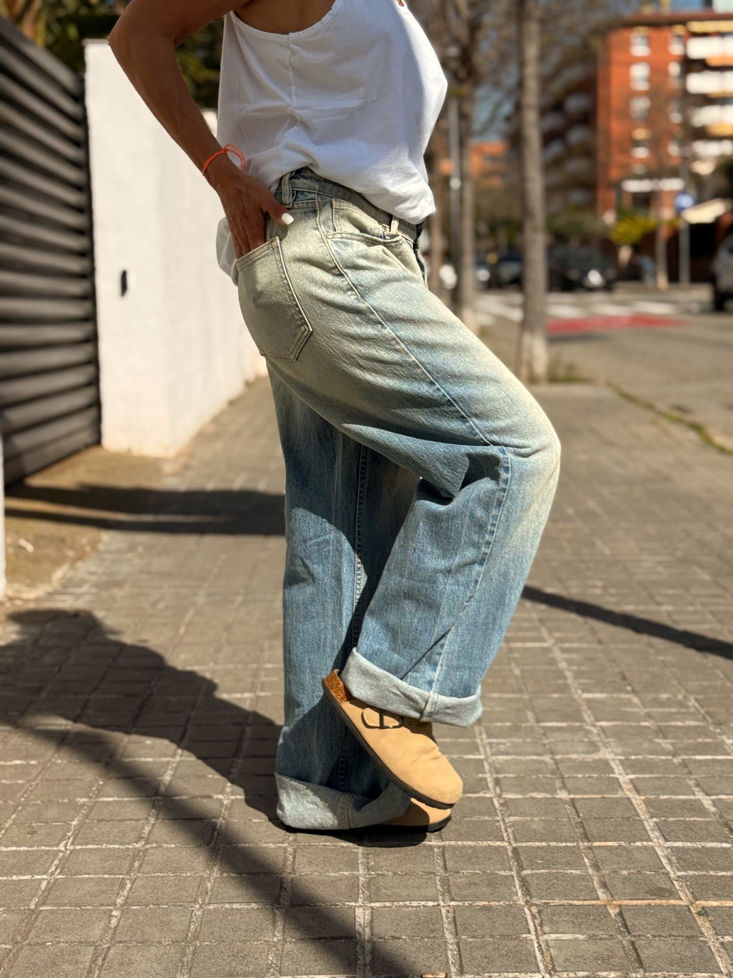 JEANS VAQUEROS JULIA 1415 TEJANO DESGASTADO