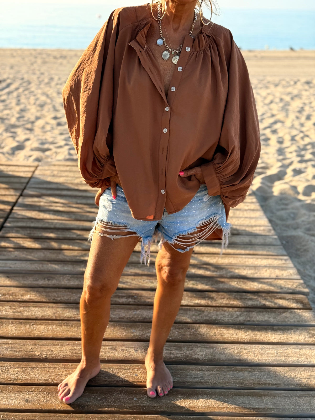 CAMISA ASIMÉTRICA OVERSIZE DAVID MULTICOLOR