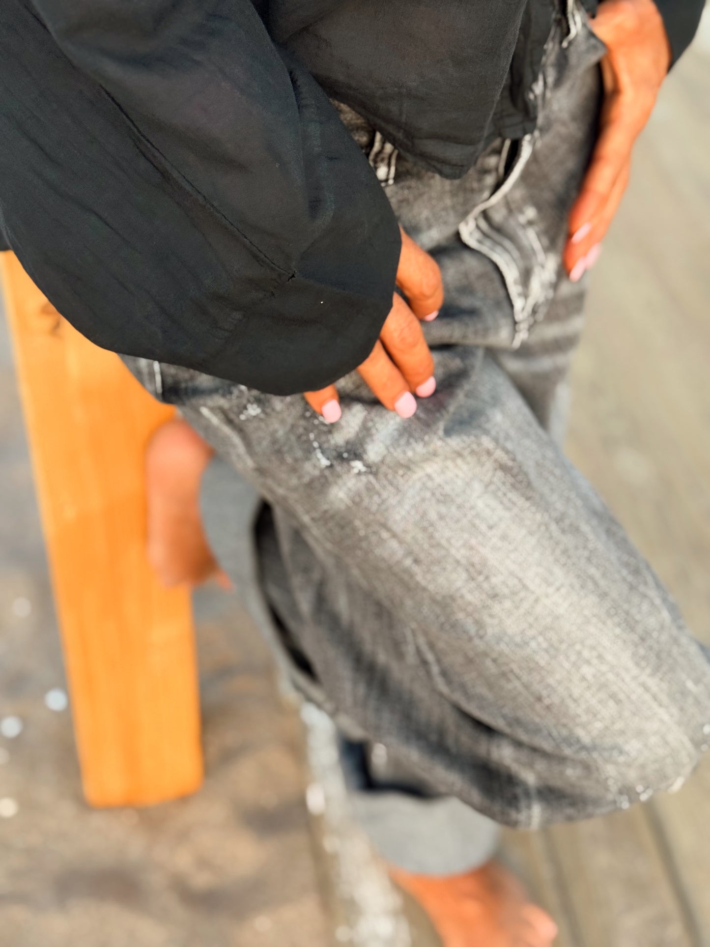 JEANS VAQUEROS JADE GRIS