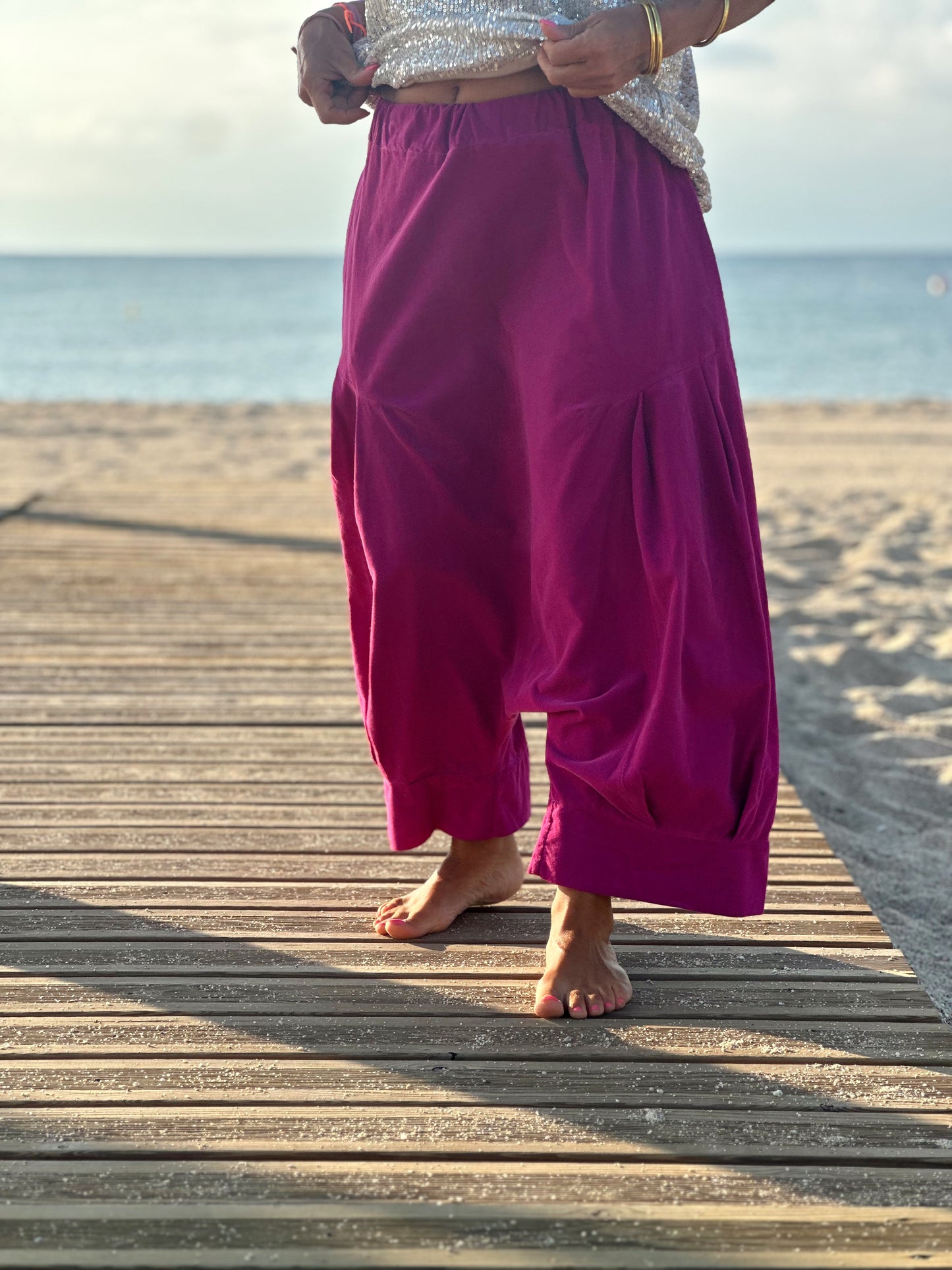 PANTALONES PANA CROPPED BAGGY OVERSIZE MULTICOLOR