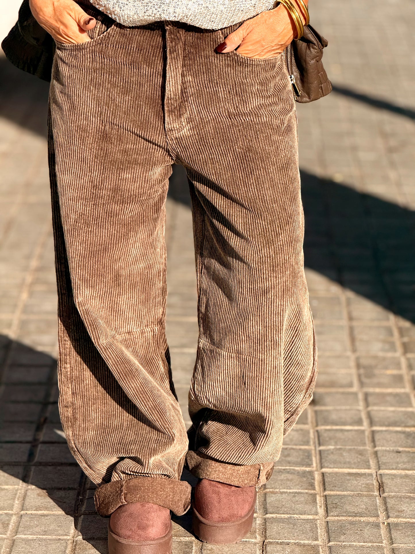 PANTALON DE PANA JOYCE MULTICOLOR