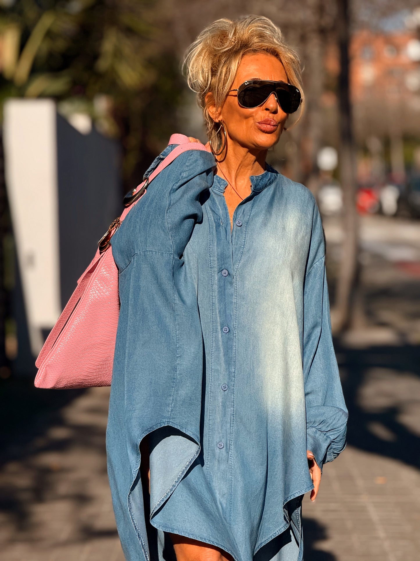 CAMISA-VESTIDO OVERSIZE VAQUEROS MAGDA MULTICOLOR