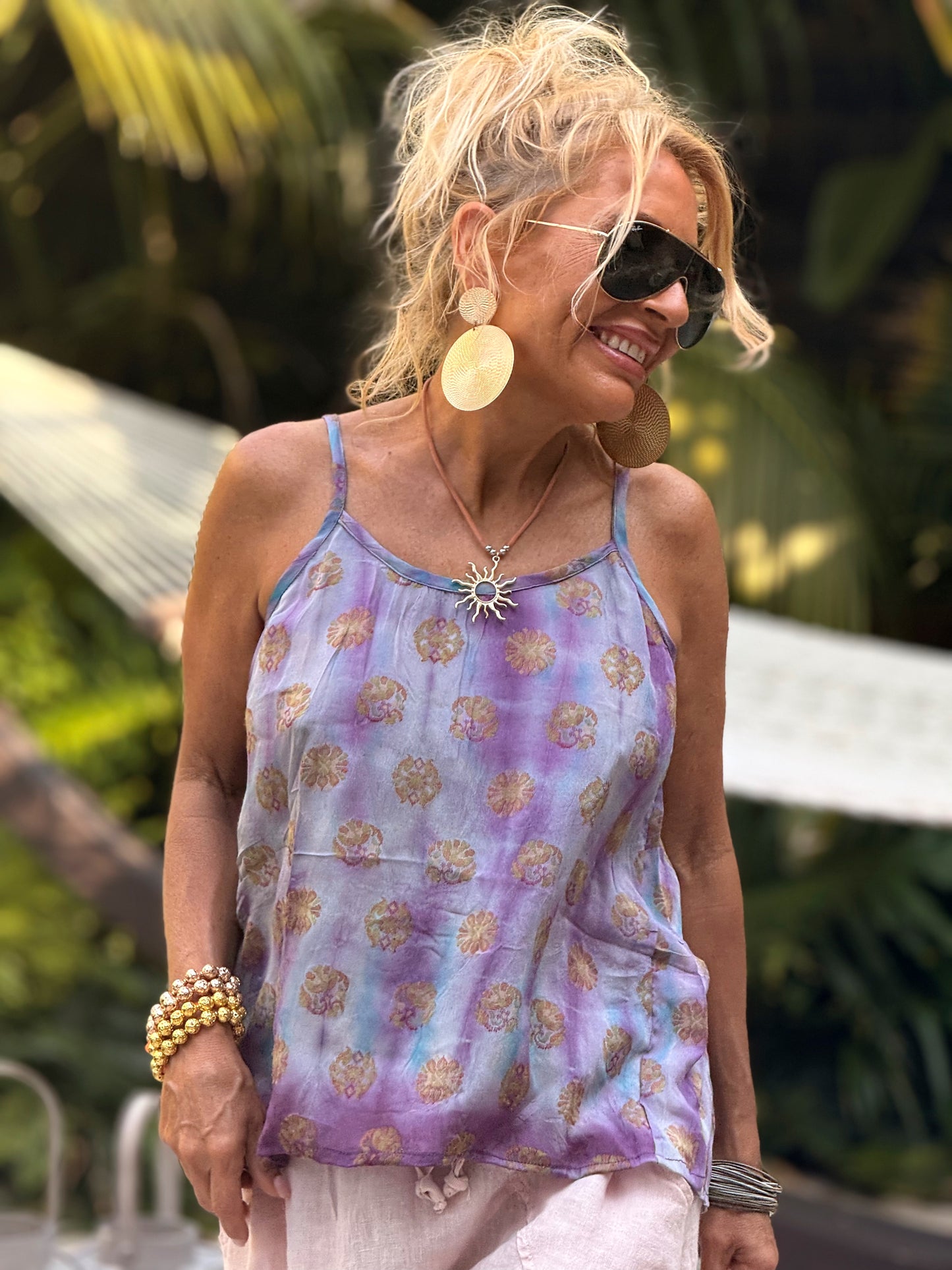 TOP TIRANTES CREPE SEDA INDY MULTICOLOR