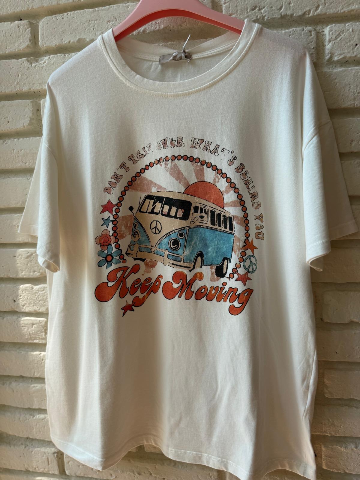 CAMISETA KEEP MOVING MULTICOLOR