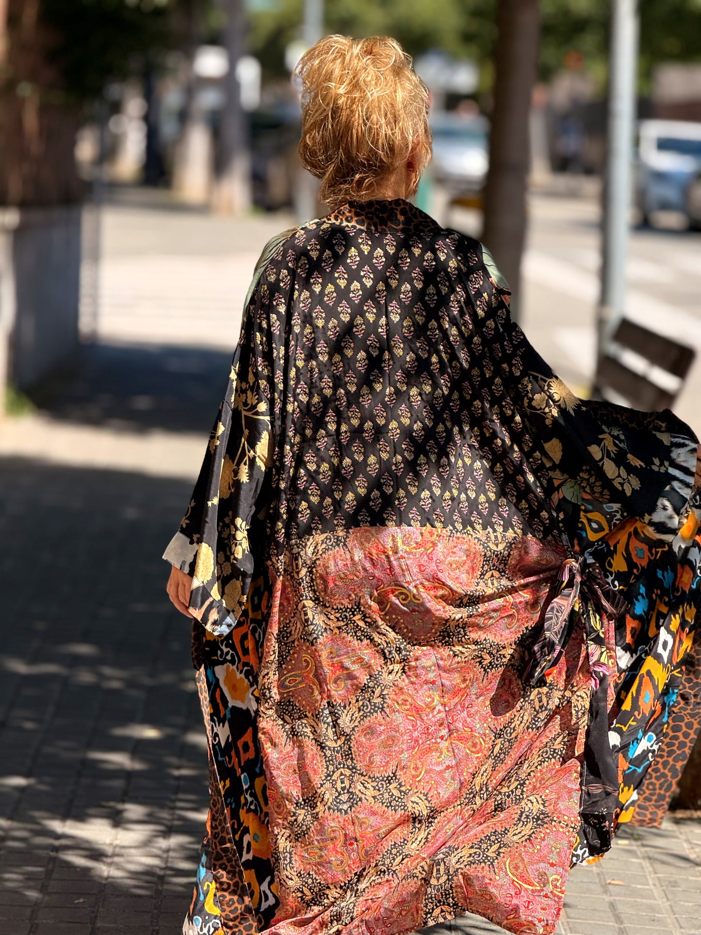 KIMONO ESTAMPADO MANGA 3/4 MULTICOLOR