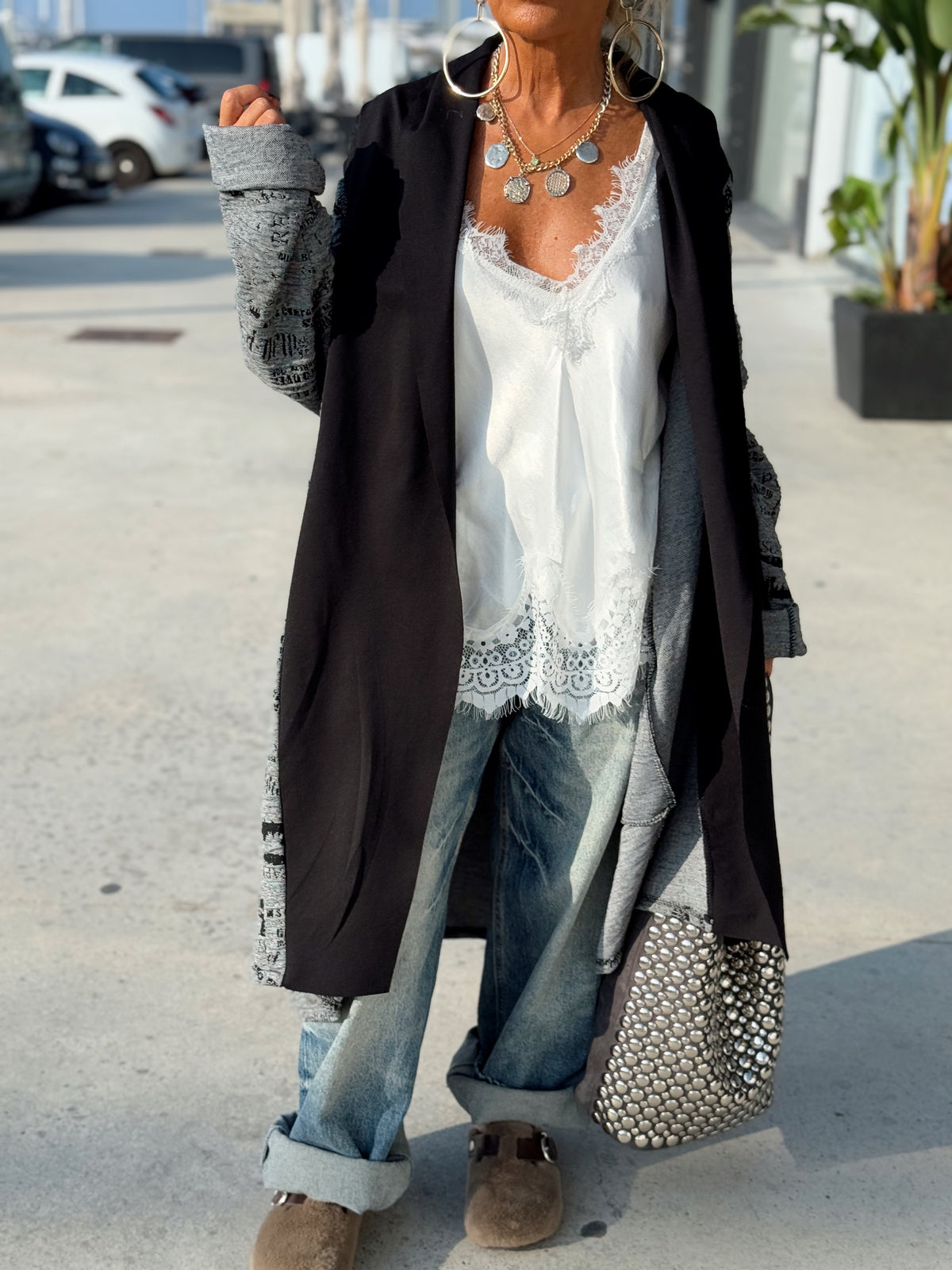 ABRIGO OVERSIZE RITA GRIS