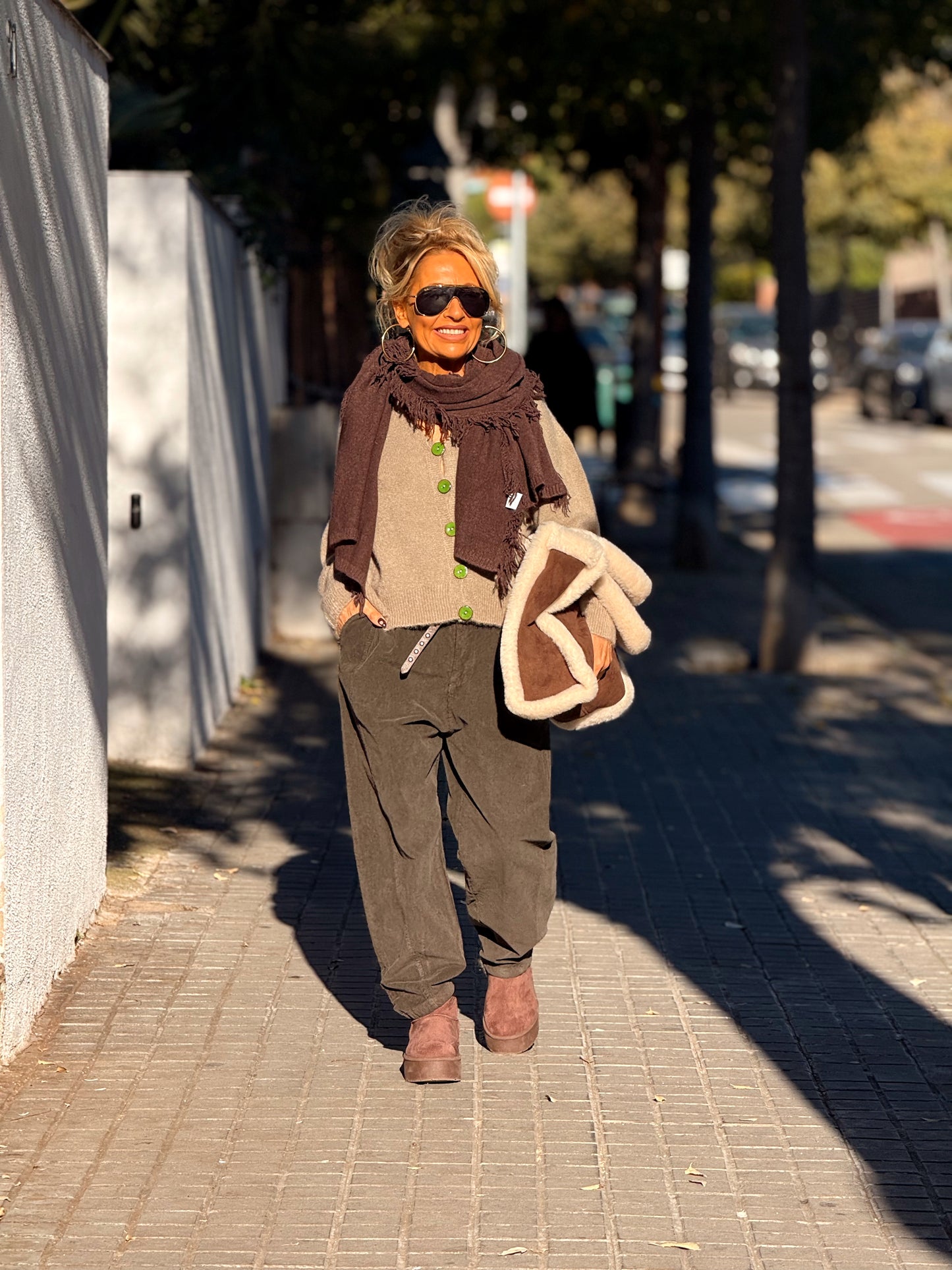 PANTALON CON CINTURÓN PEDRO MARRÓN