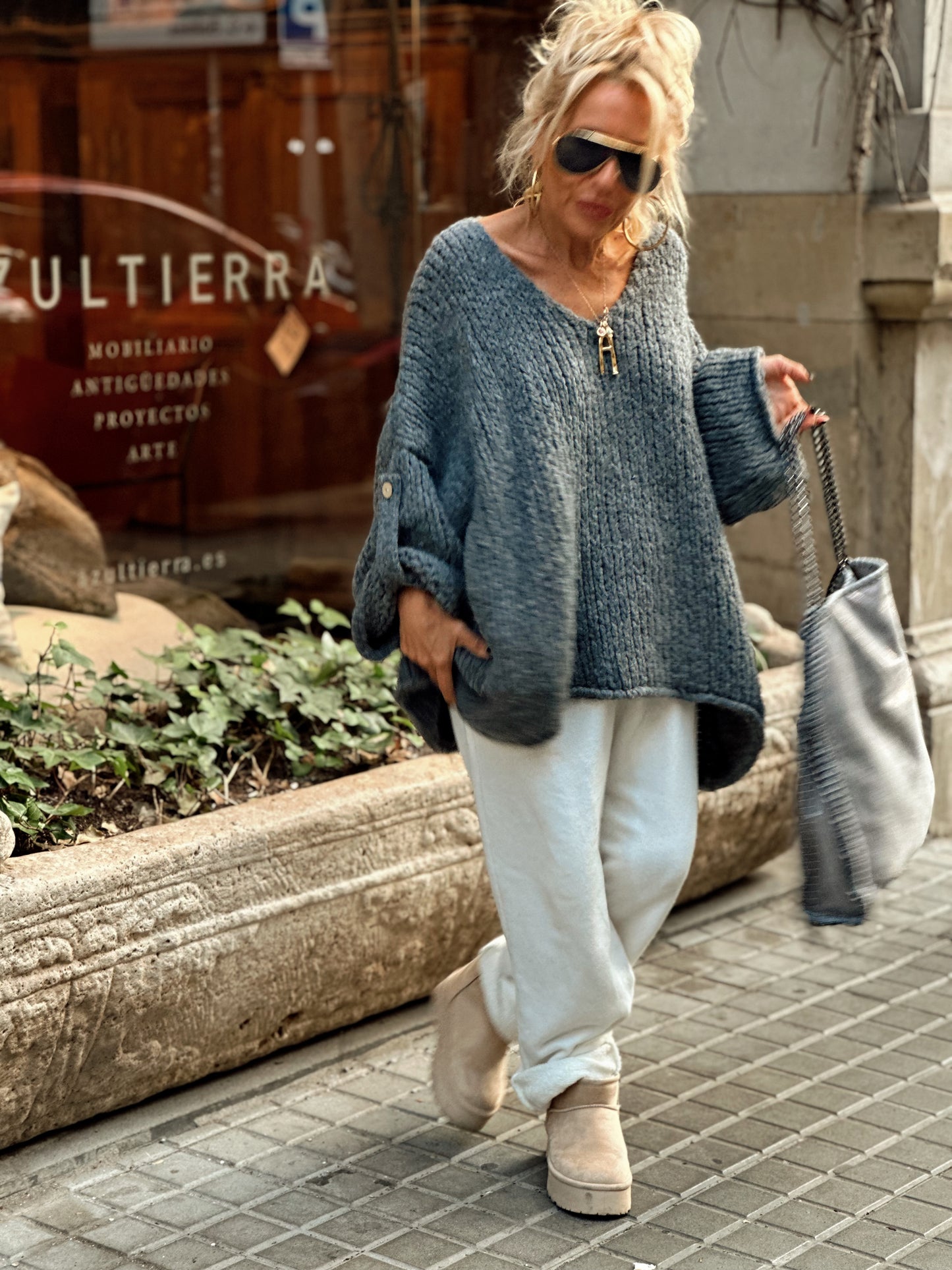 JERSEY DE PUNTO OVERSIZE LOUIS GRIS