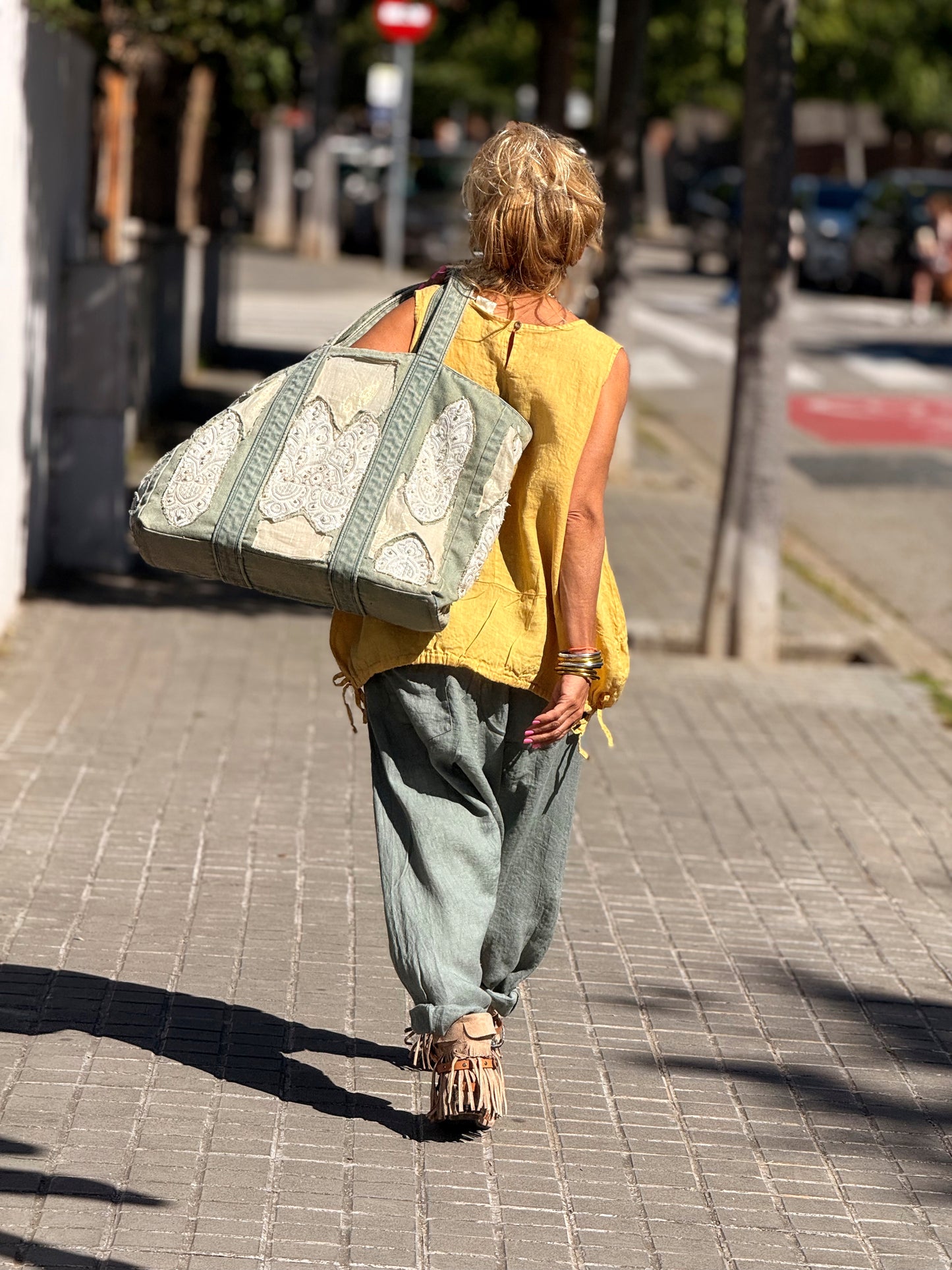 PANTALÓN BAGGY OVERSIZE LINO FLORENT MULTICOLOR