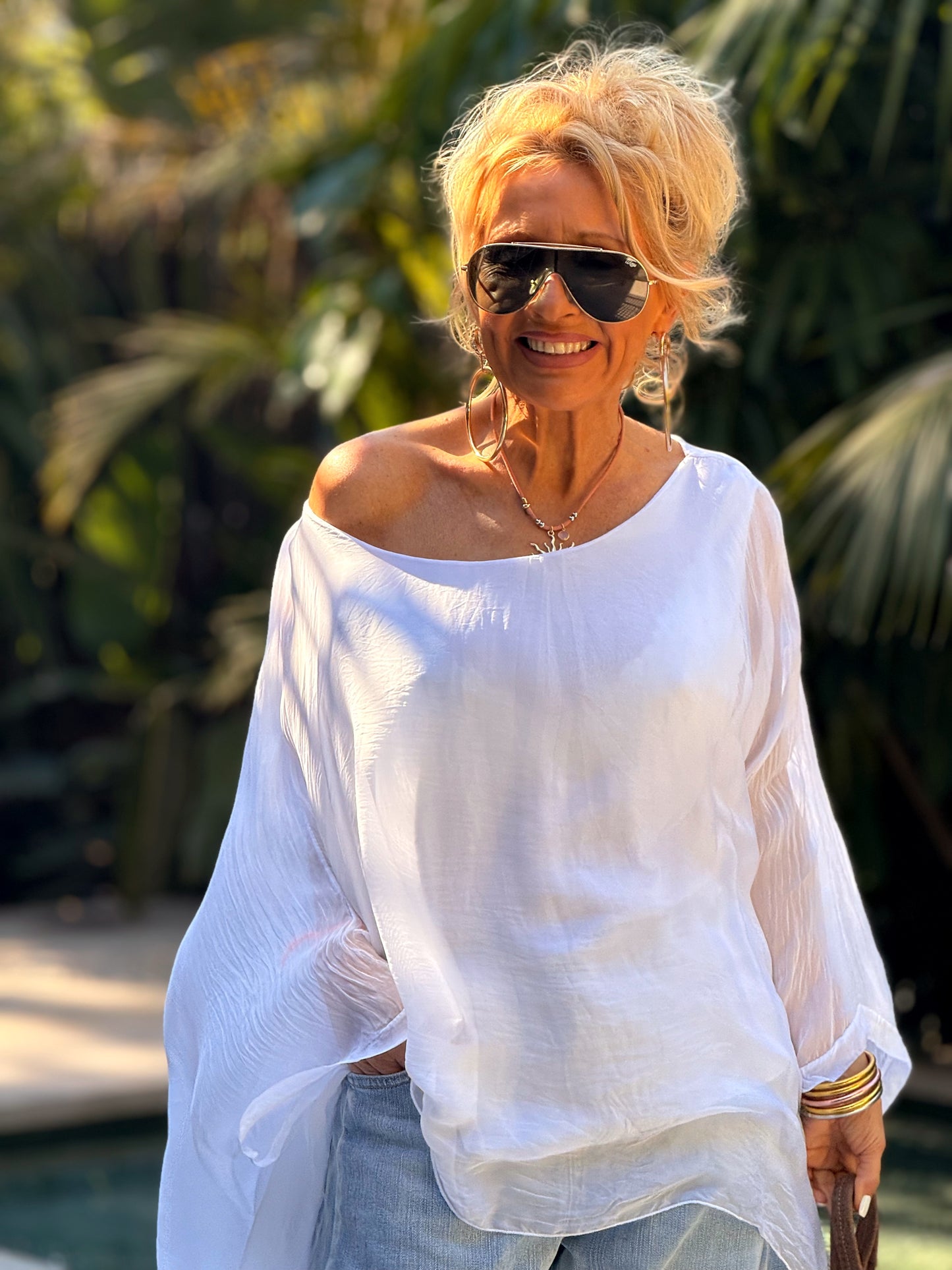 BLUSA CON TOP OVERSIZE ASIMÉTRICA NOA MULTICOLOR