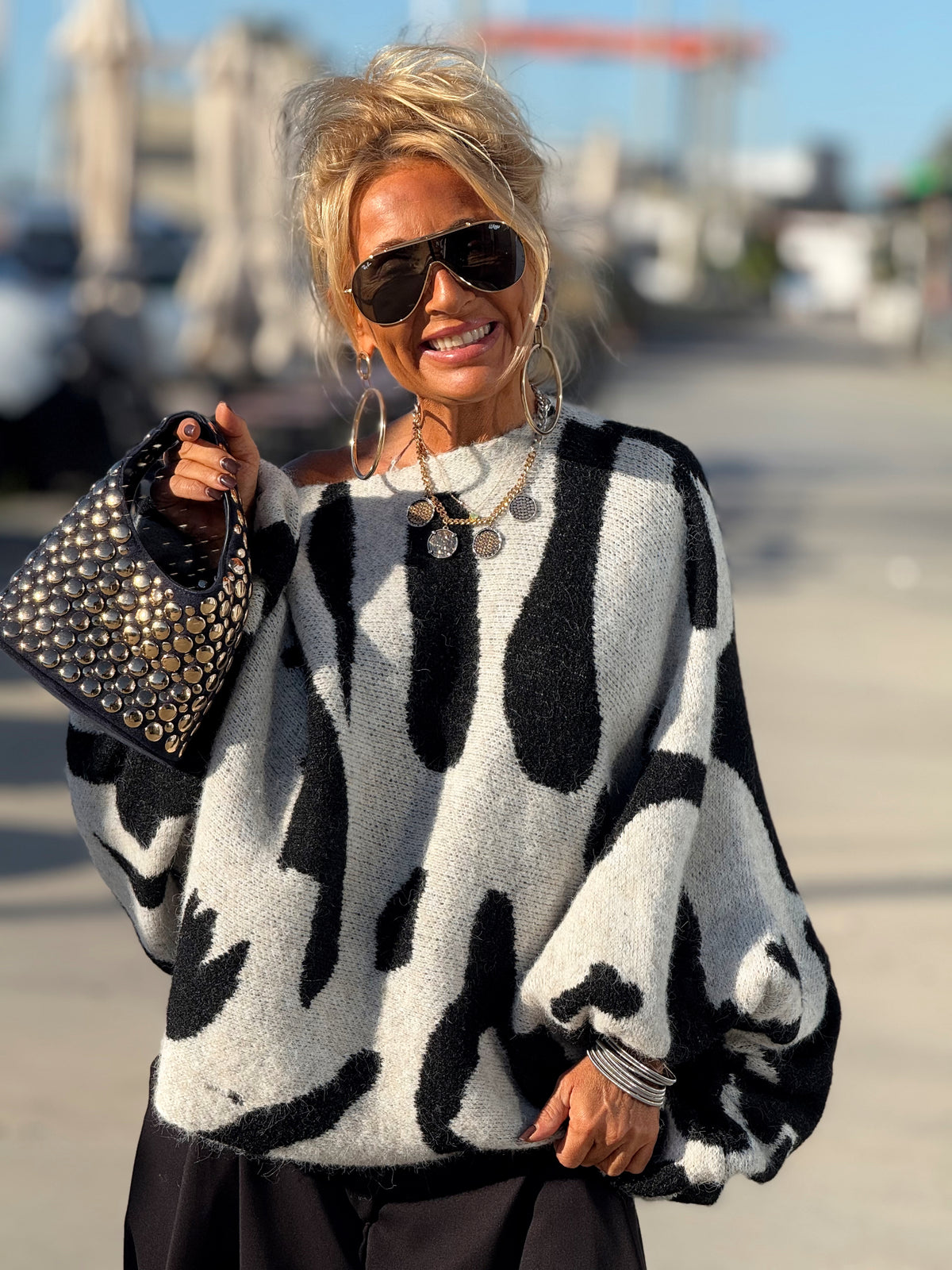 JERSEY OVERSIZE VACA MULTICOLOR