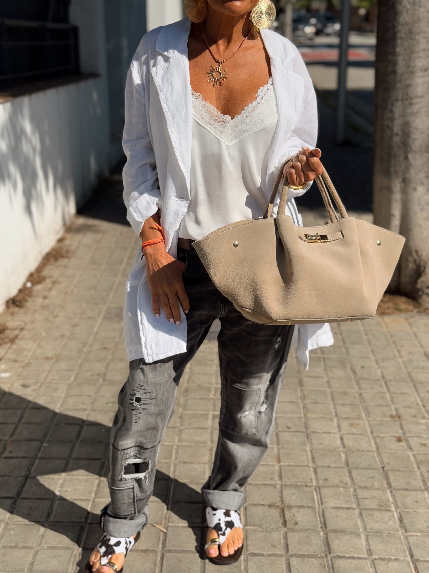 CHAQUETA LINO CHARLY BLANCO