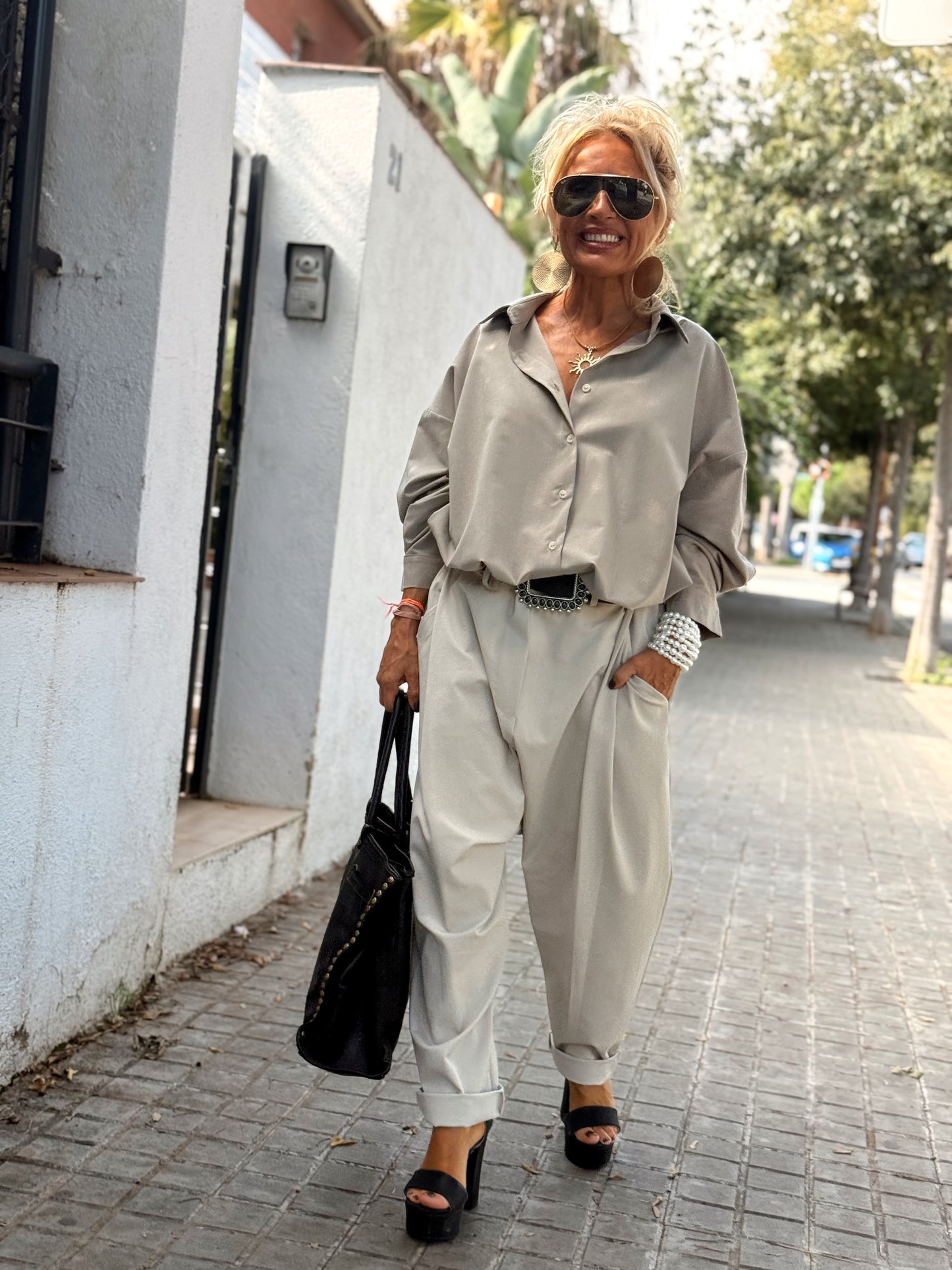 CAMISA OVERSIZE PLIEGUE ENEA MULTICOLOR