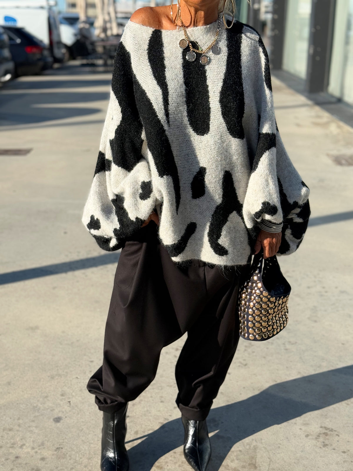 JERSEY OVERSIZE VACA MULTICOLOR