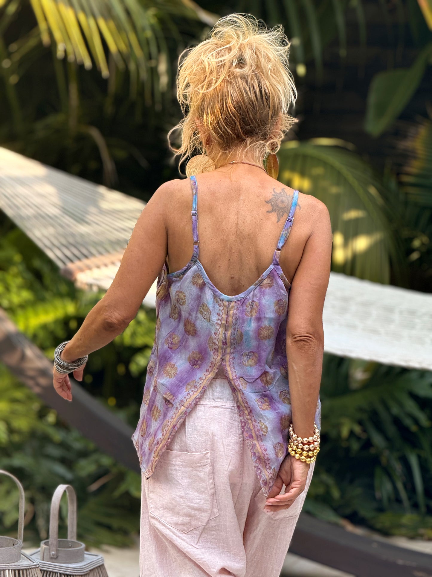 TOP TIRANTES CREPE SEDA INDY MULTICOLOR
