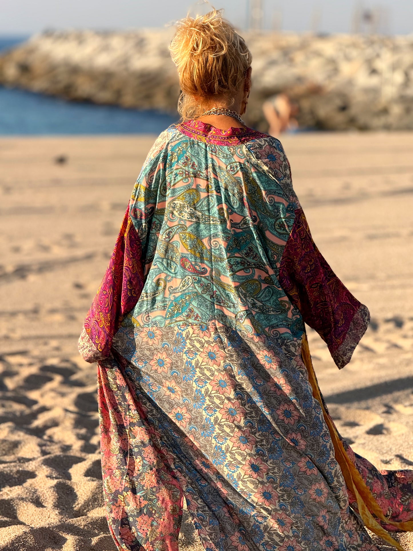 KIMONO ESTAMPADO MANGA 3/4 MULTICOLOR