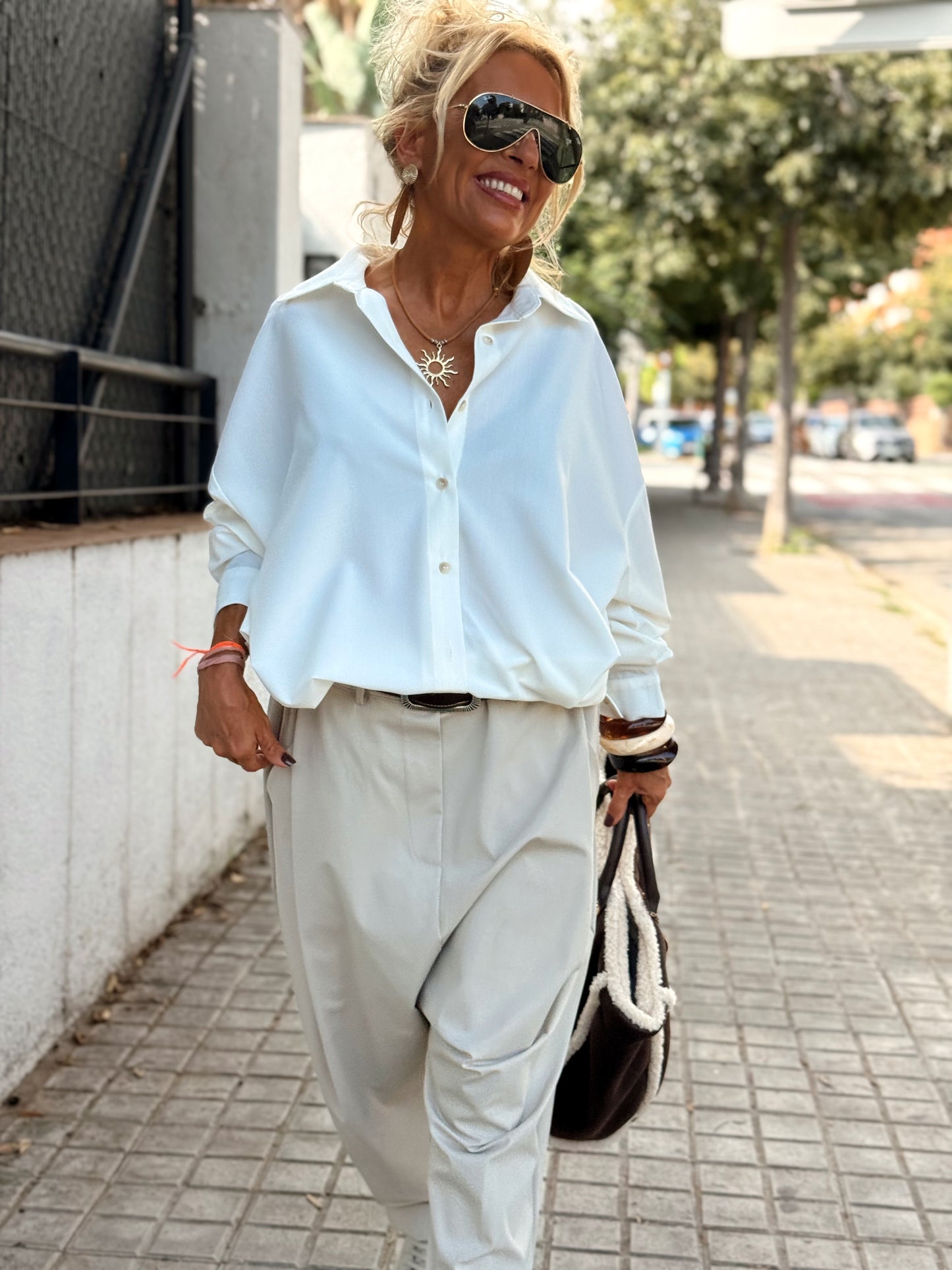 CAMISA OVERSIZE PLIEGUE ENEA MULTICOLOR