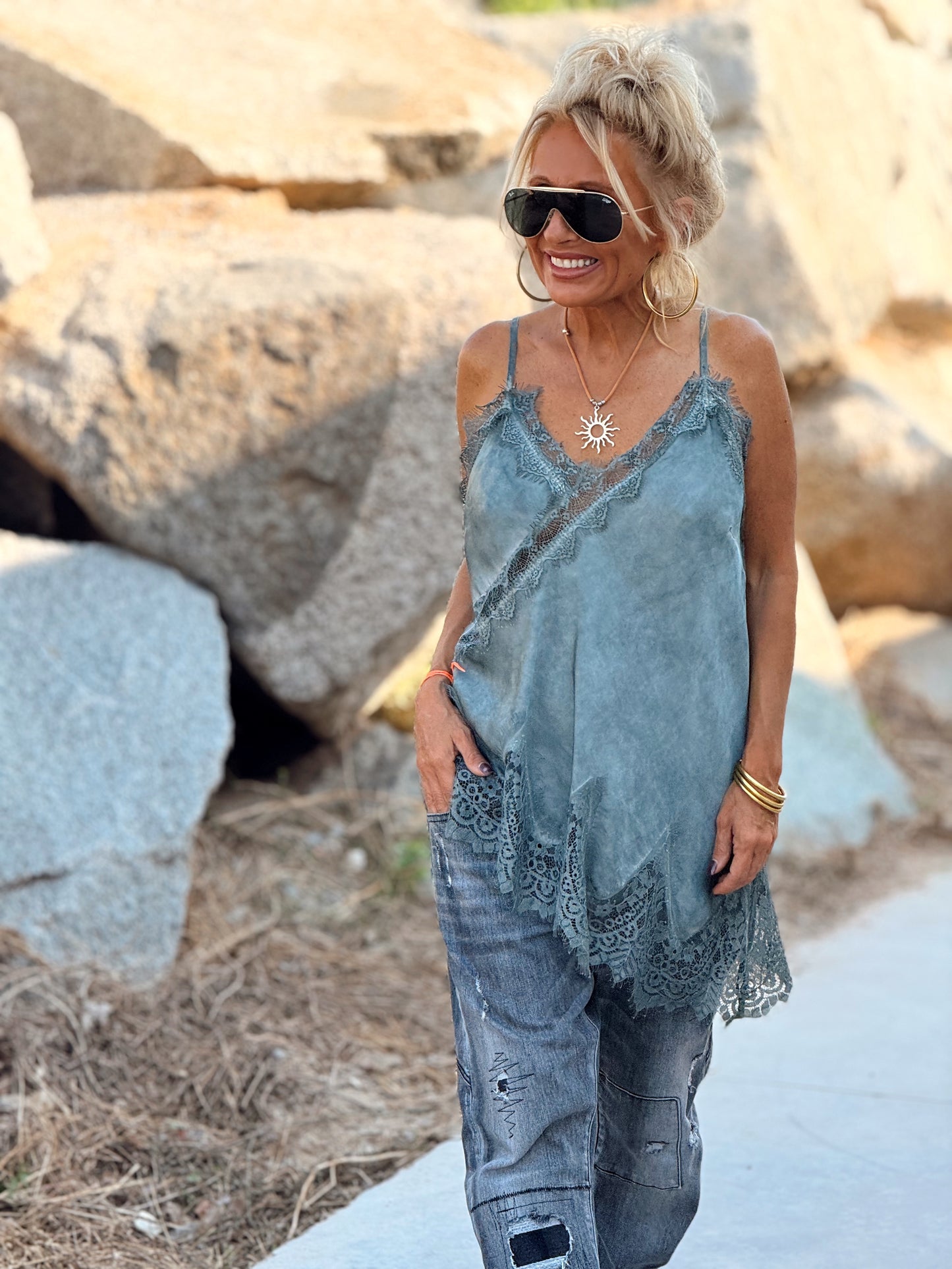 TOP LENCERO ASIMÉTRICO MULTICOLOR