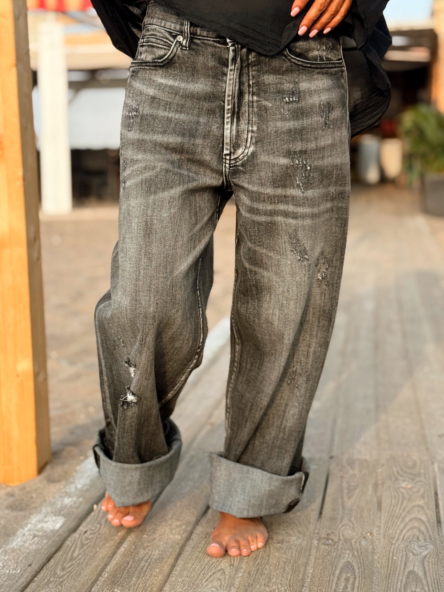 JEANS VAQUEROS JADE GRIS