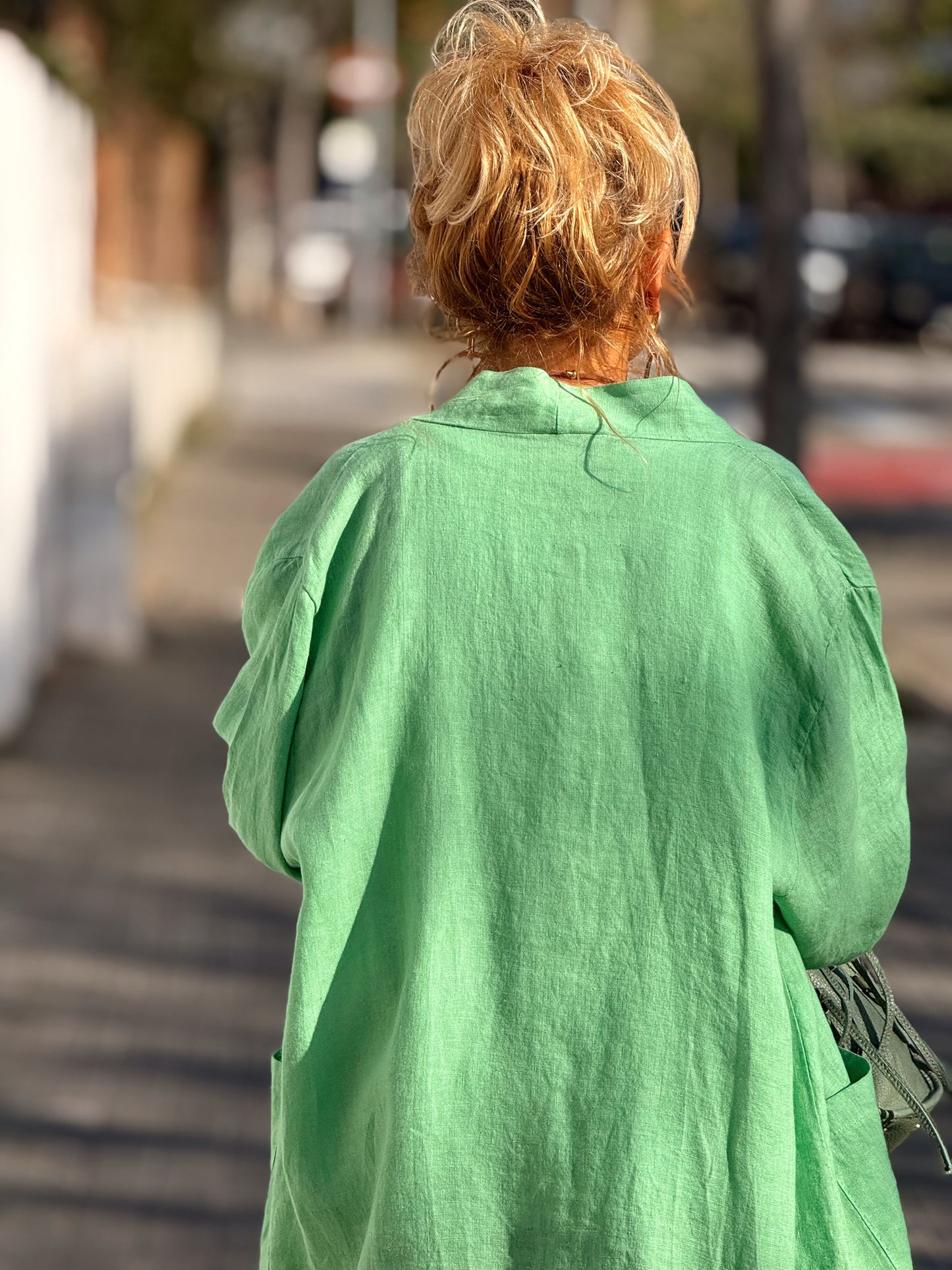 CHAQUETA OVERSIZE LINO LAURA MULTICOLOR