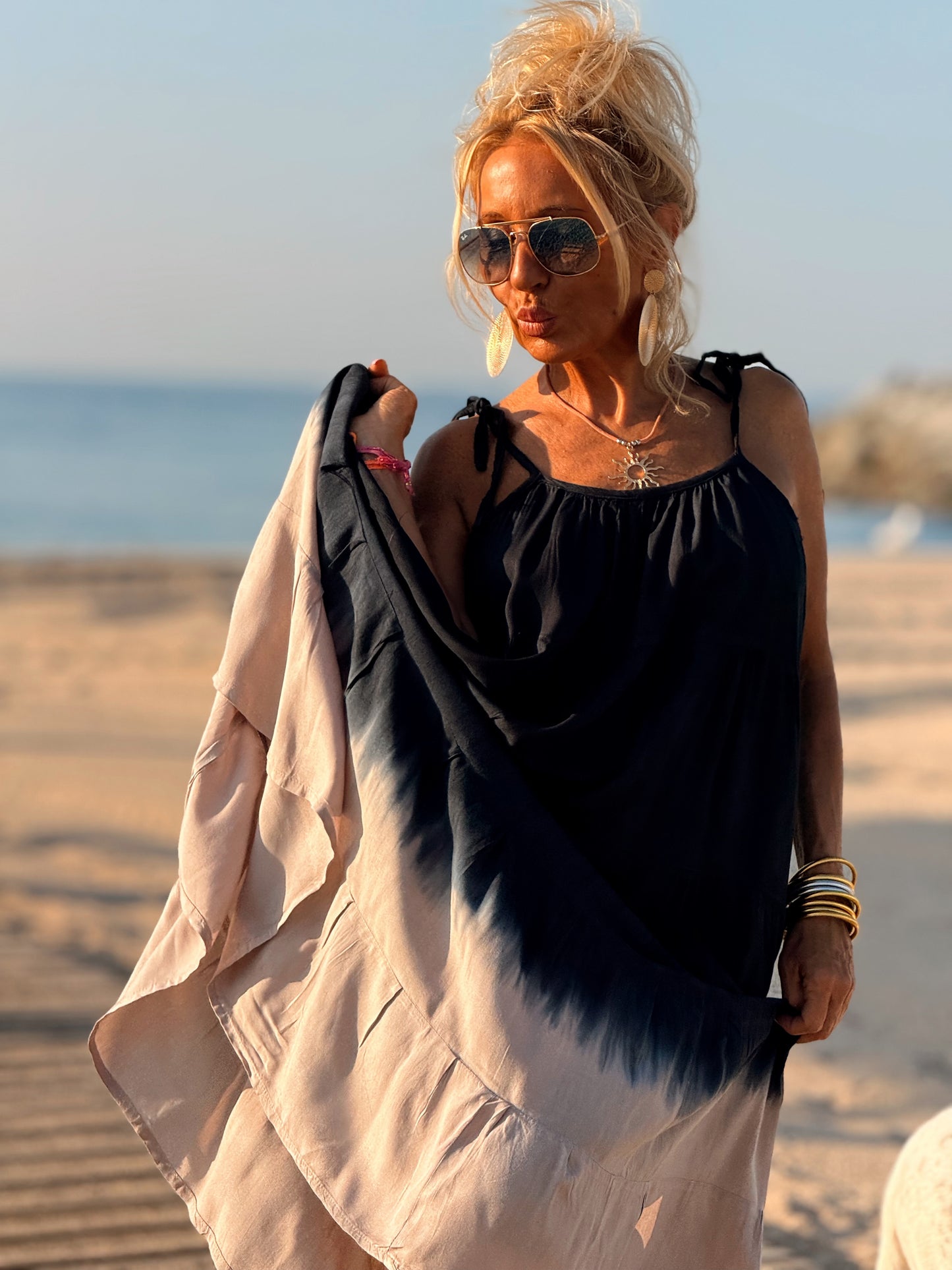 VESTIDO CORTO TIRANTES TYE&DYE MULTICOLOR