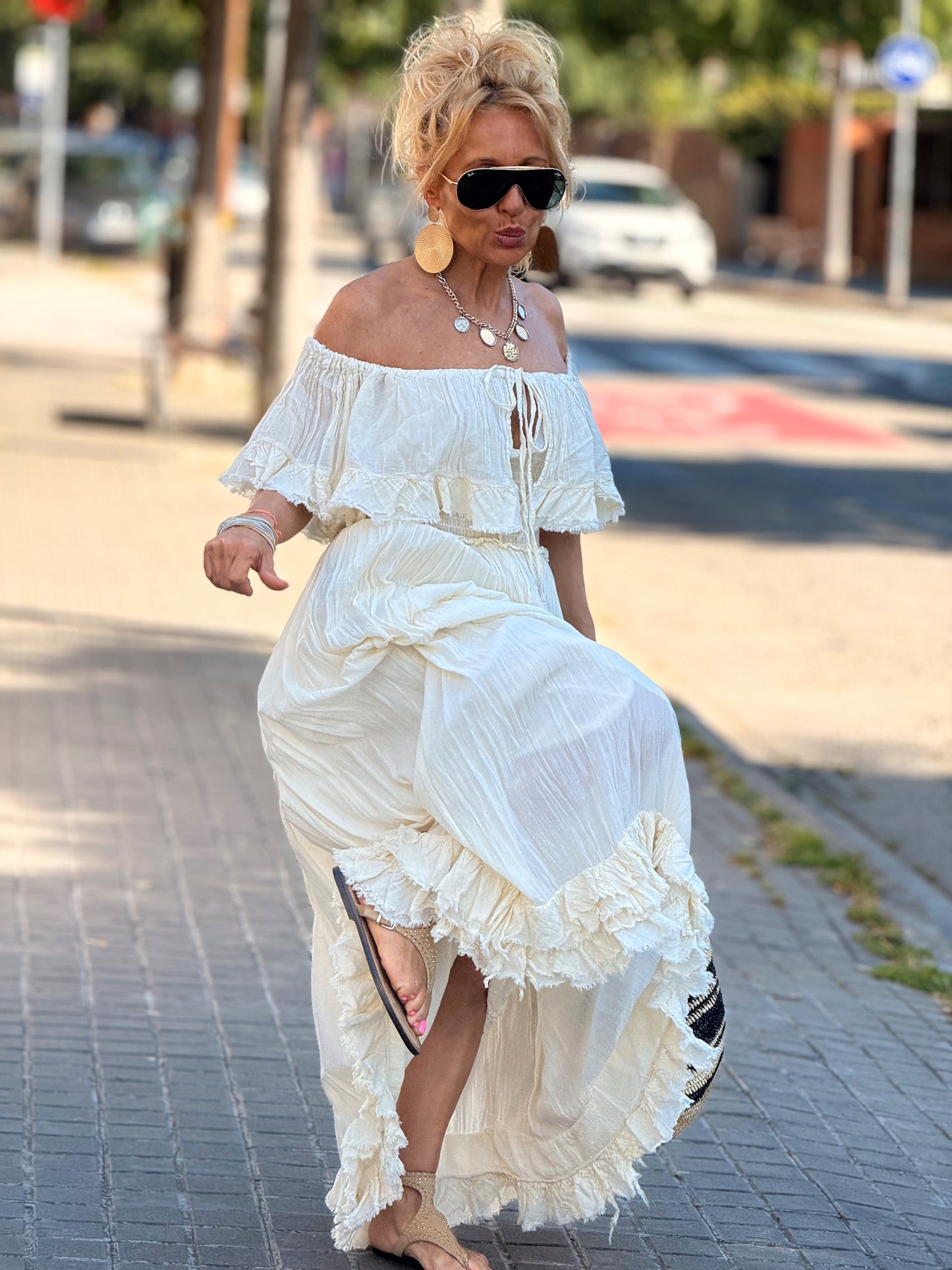 VESTIDO BOHO MULTICOLOR
