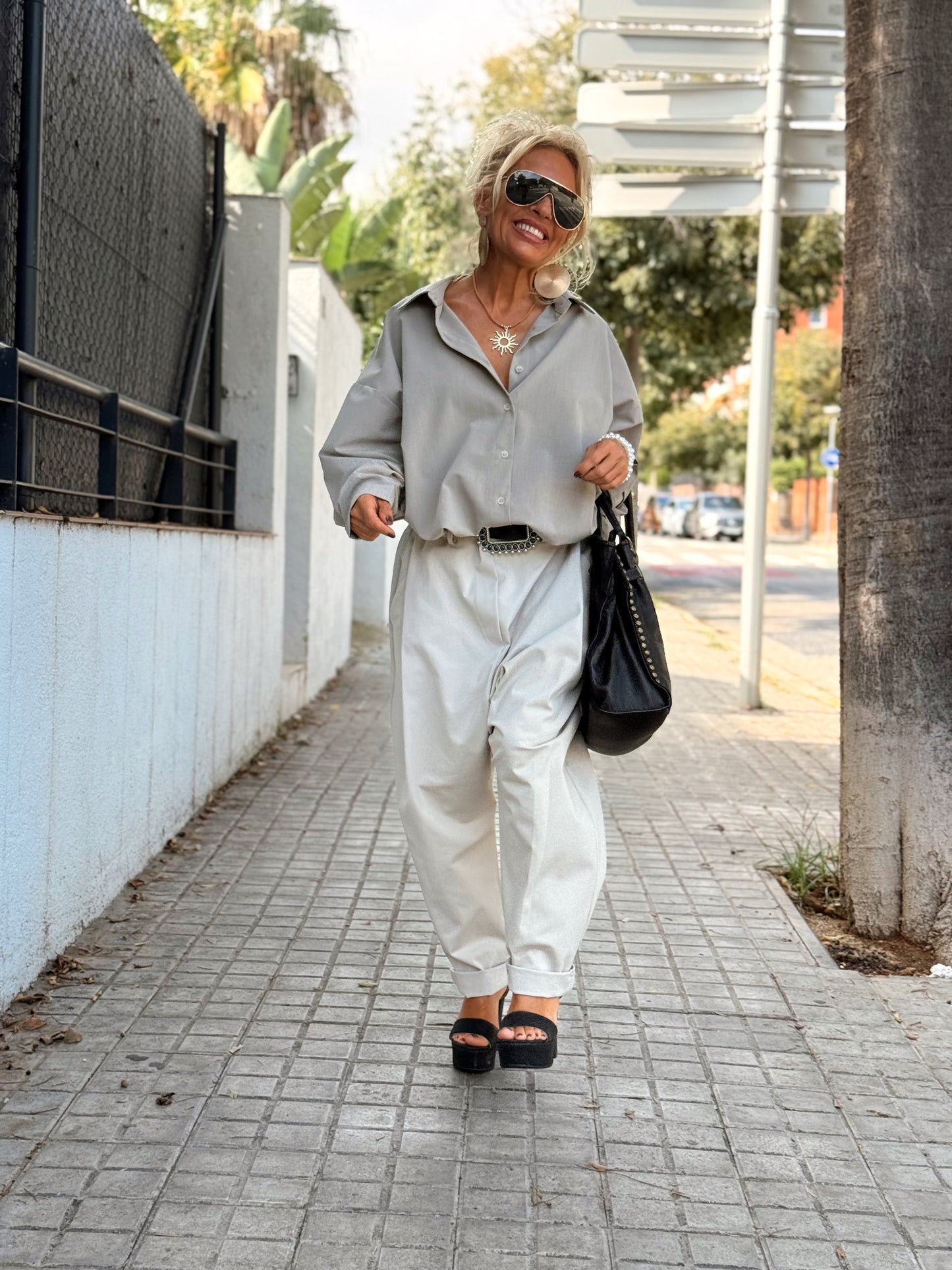 CAMISA OVERSIZE PLIEGUE ENEA MULTICOLOR