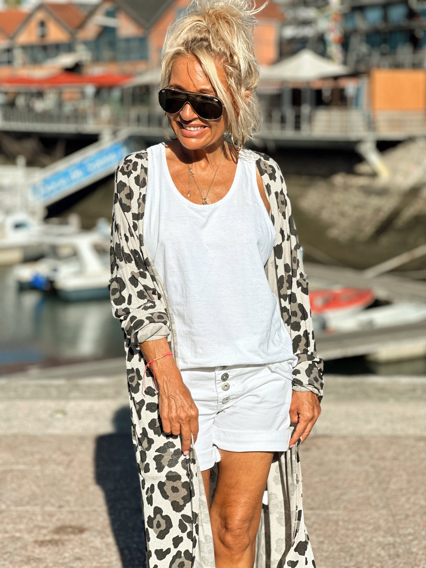 CHAQUETA ANIMAL PRINT ROLLING STONES BEIGE