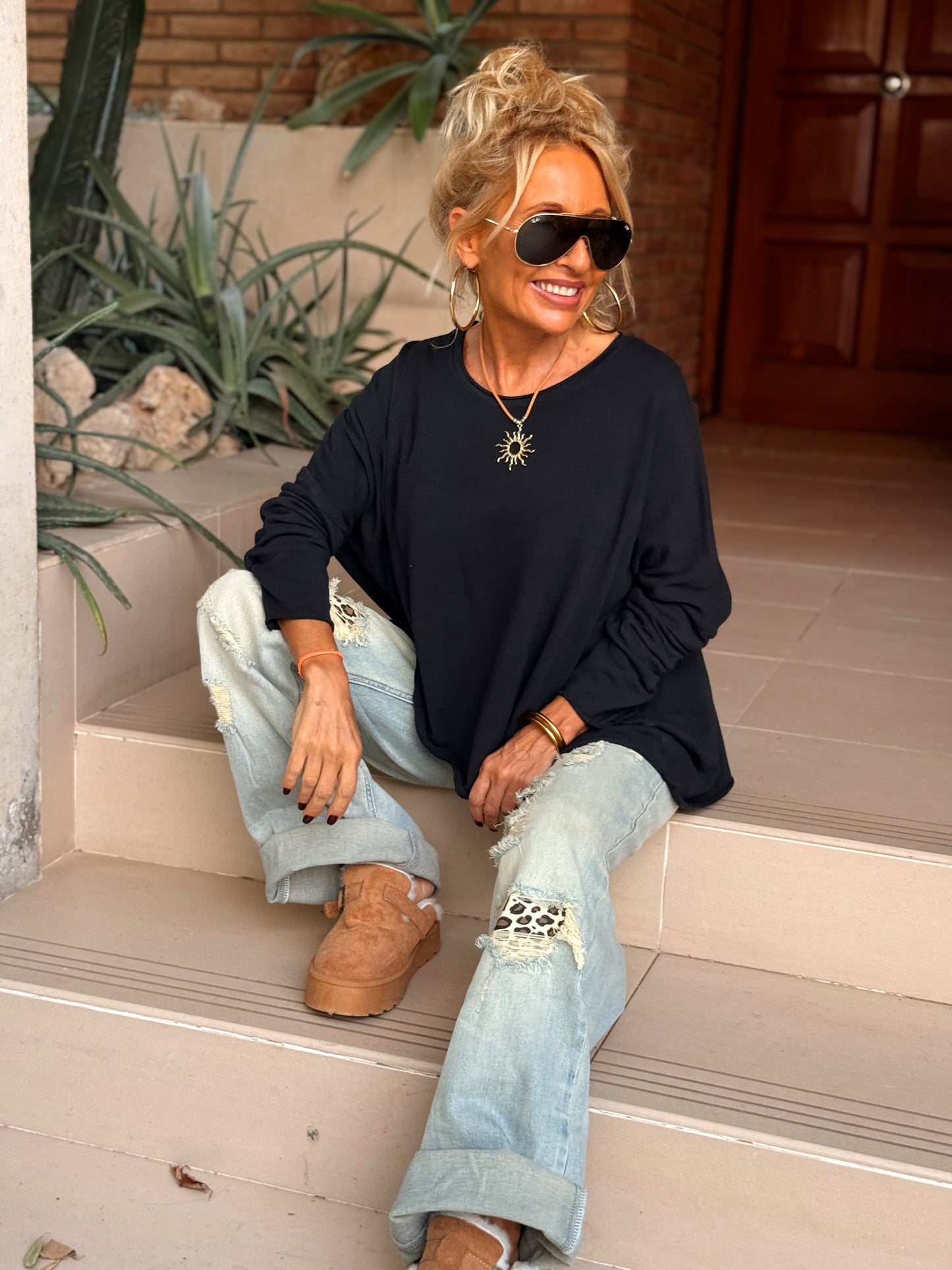 CAMISETA DESGASTADA OVERSIZE DANI MULTICOLOR