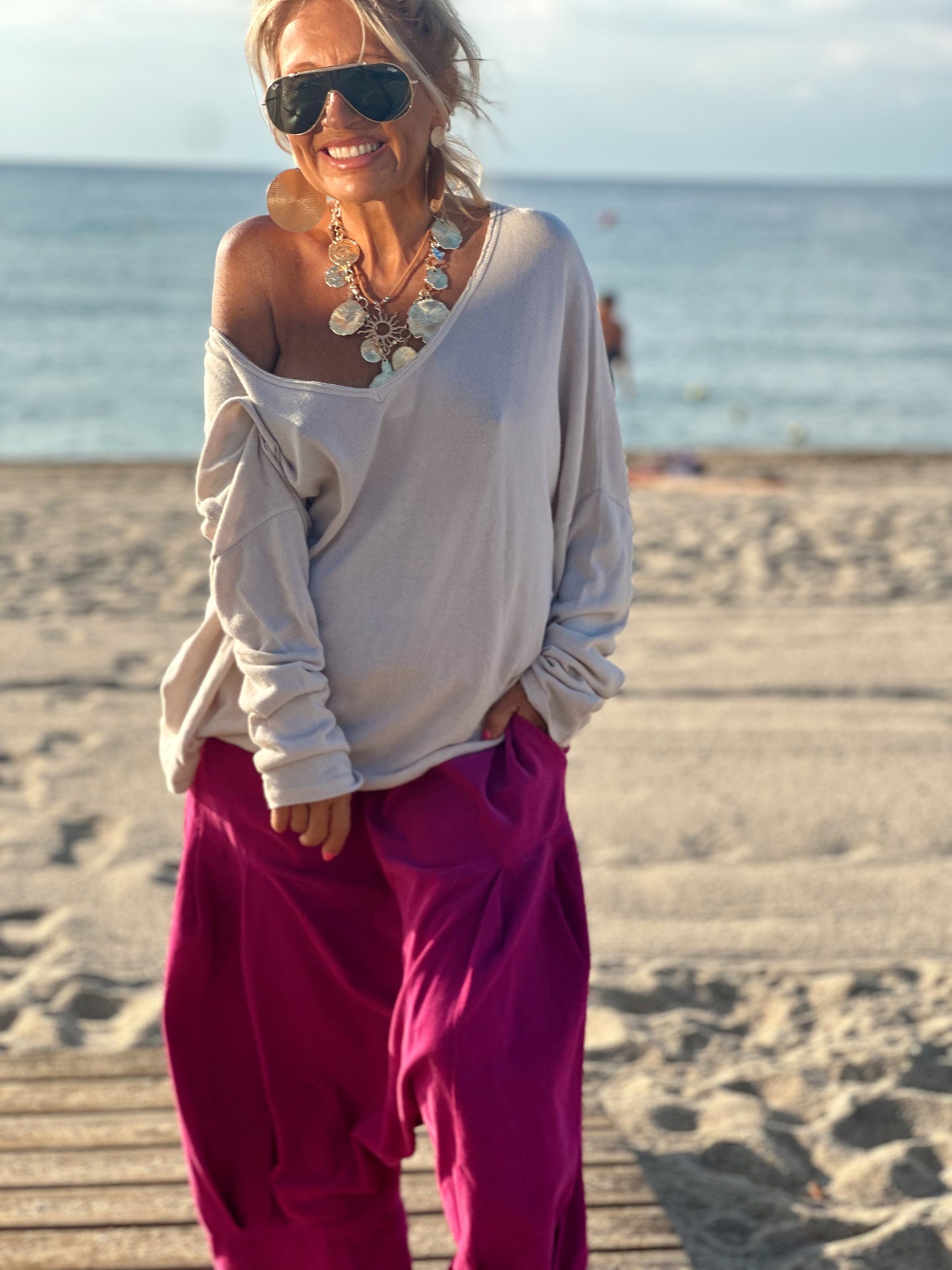 PANTALONES PANA CROPPED BAGGY OVERSIZE MULTICOLOR