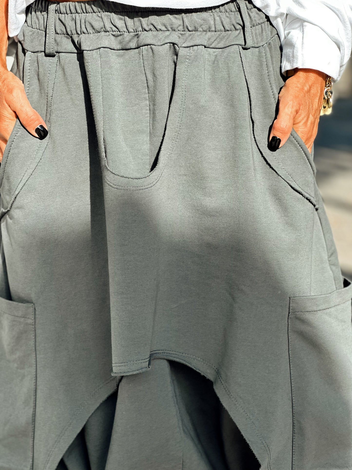 PANTALON OVERSIZE COUTURE GRIS