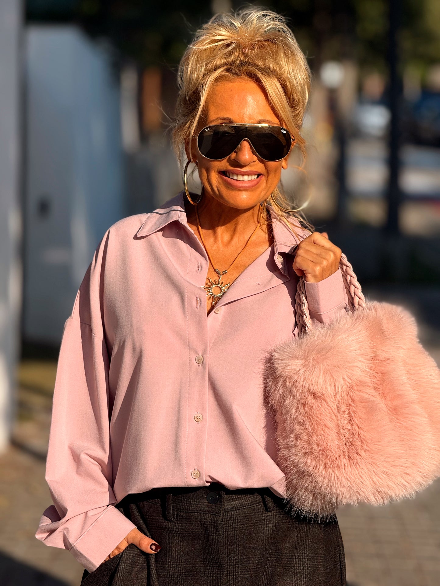 CAMISA OVERSIZE PLIEGUE ENEA MULTICOLOR