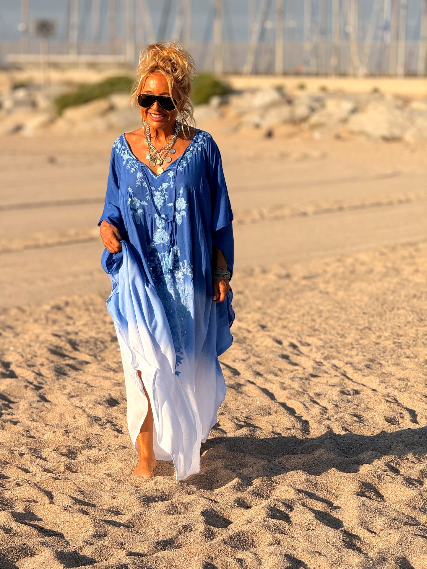 VESTIDO KAFTAN MIKONOS MULTICOLOR