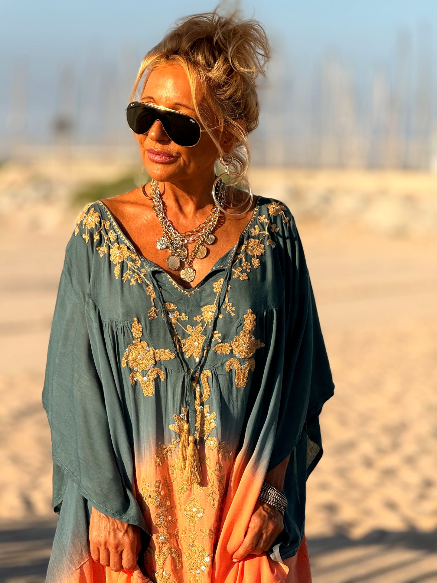 VESTIDO KAFTAN MIKONOS MULTICOLOR