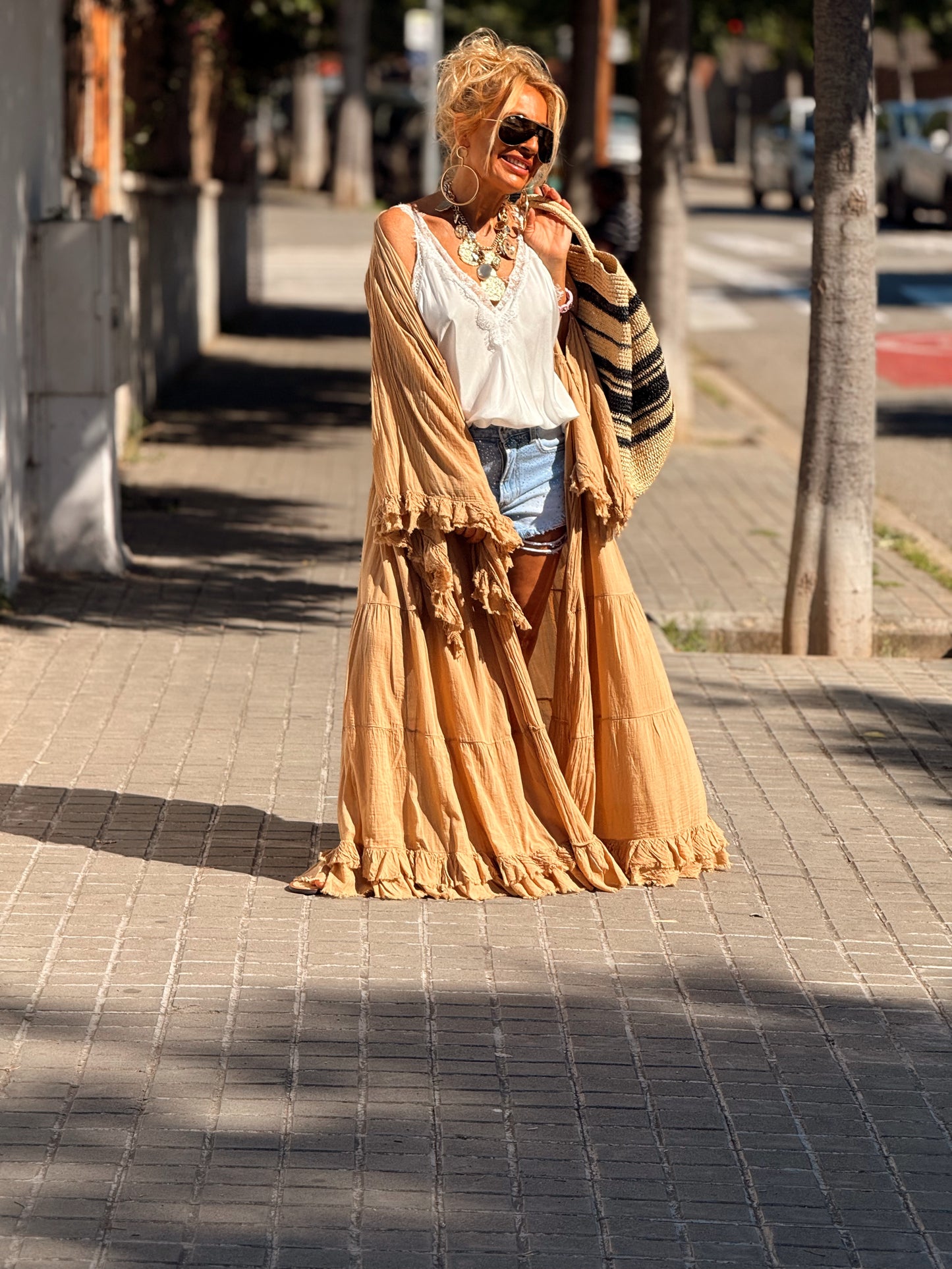 KIMONO SUPER OVERSIZE BOHO MULTICOLOR