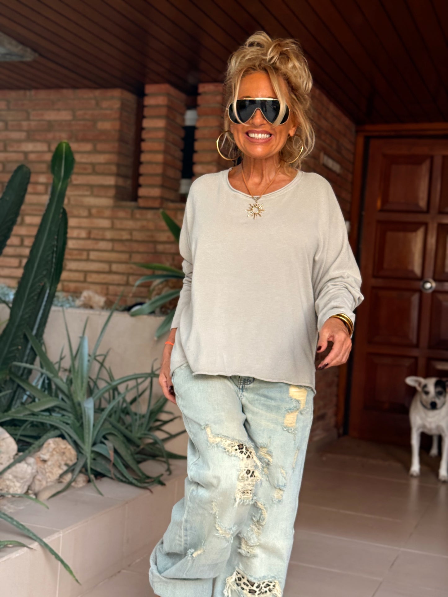 CAMISETA DESGASTADA OVERSIZE DANI MULTICOLOR