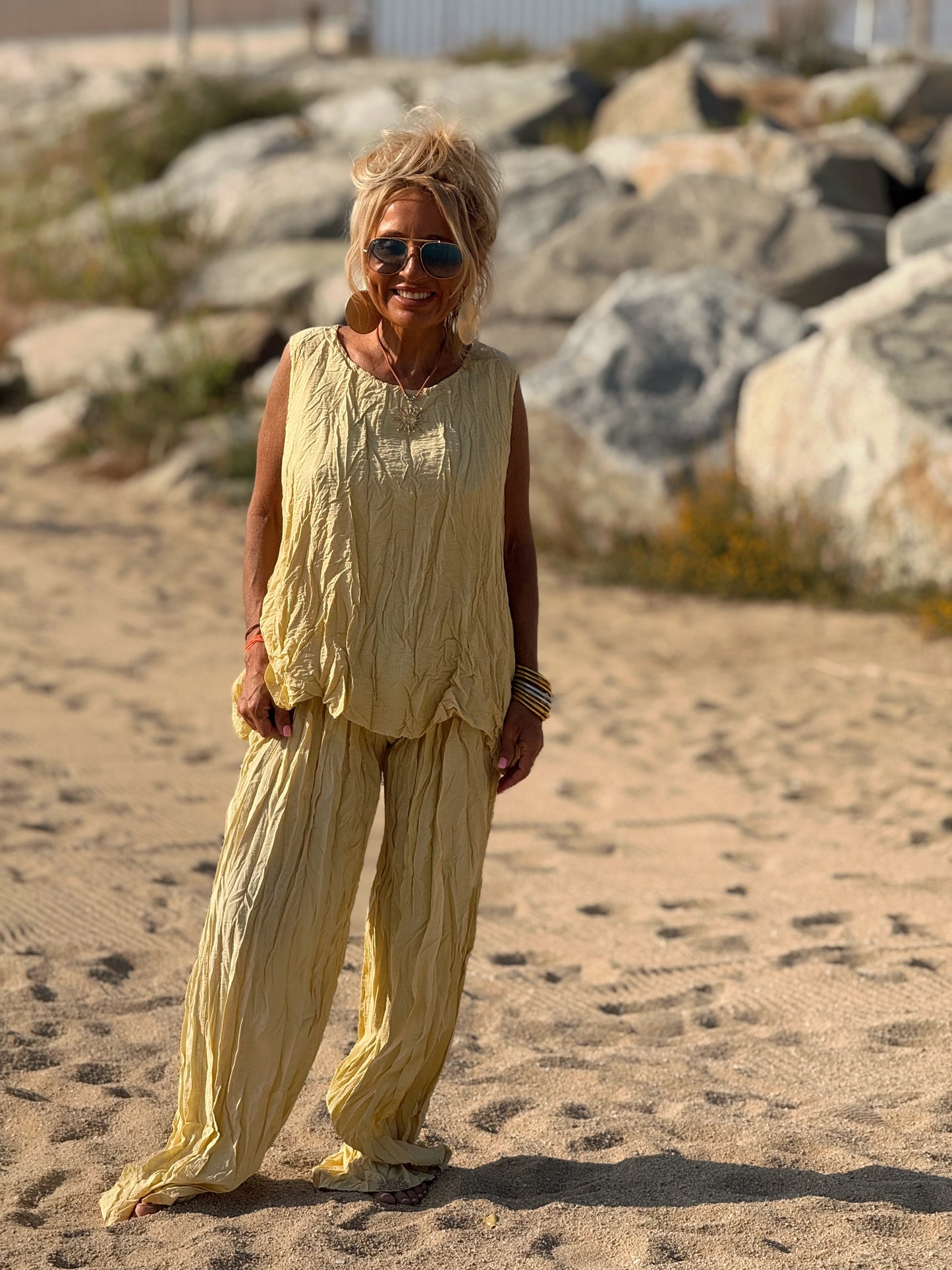 CONJUNTO ARRUGADO MULTICOLOR