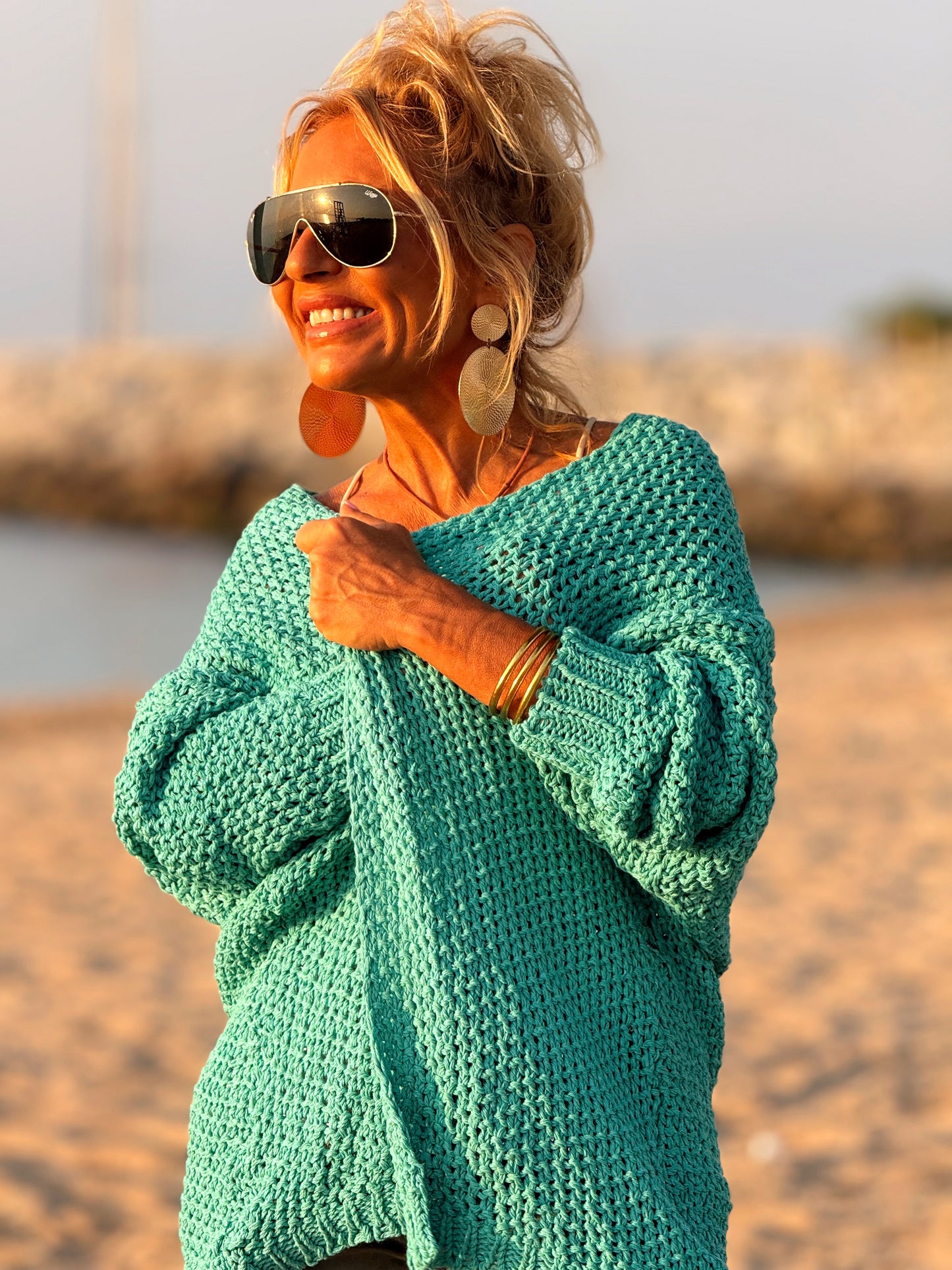 CHAQUETA AGUJERO INES VERDE