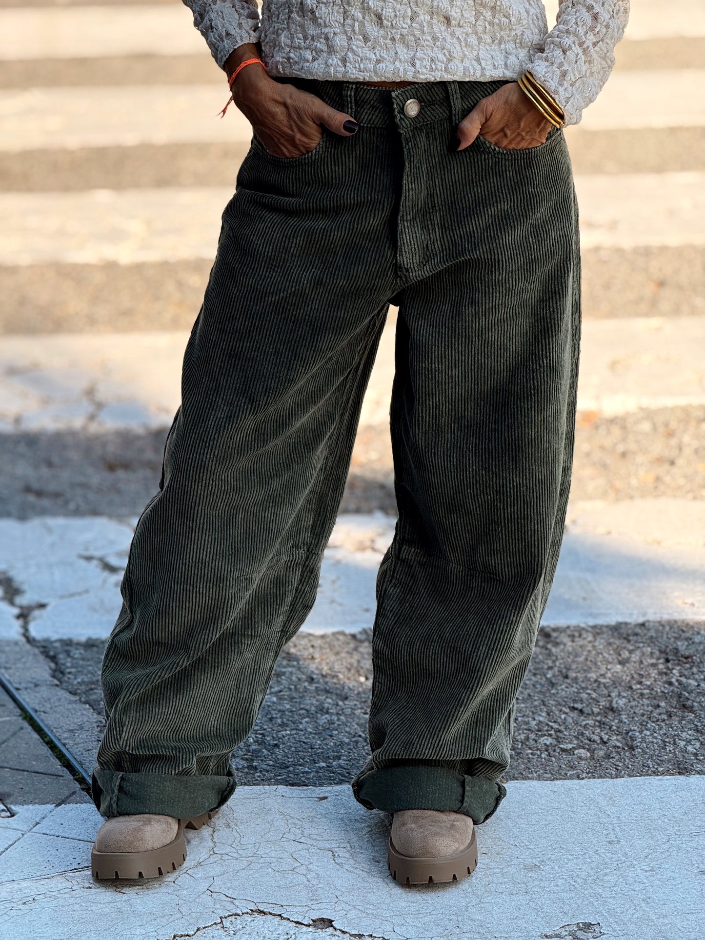 PANTALON DE PANA JOYCE MULTICOLOR