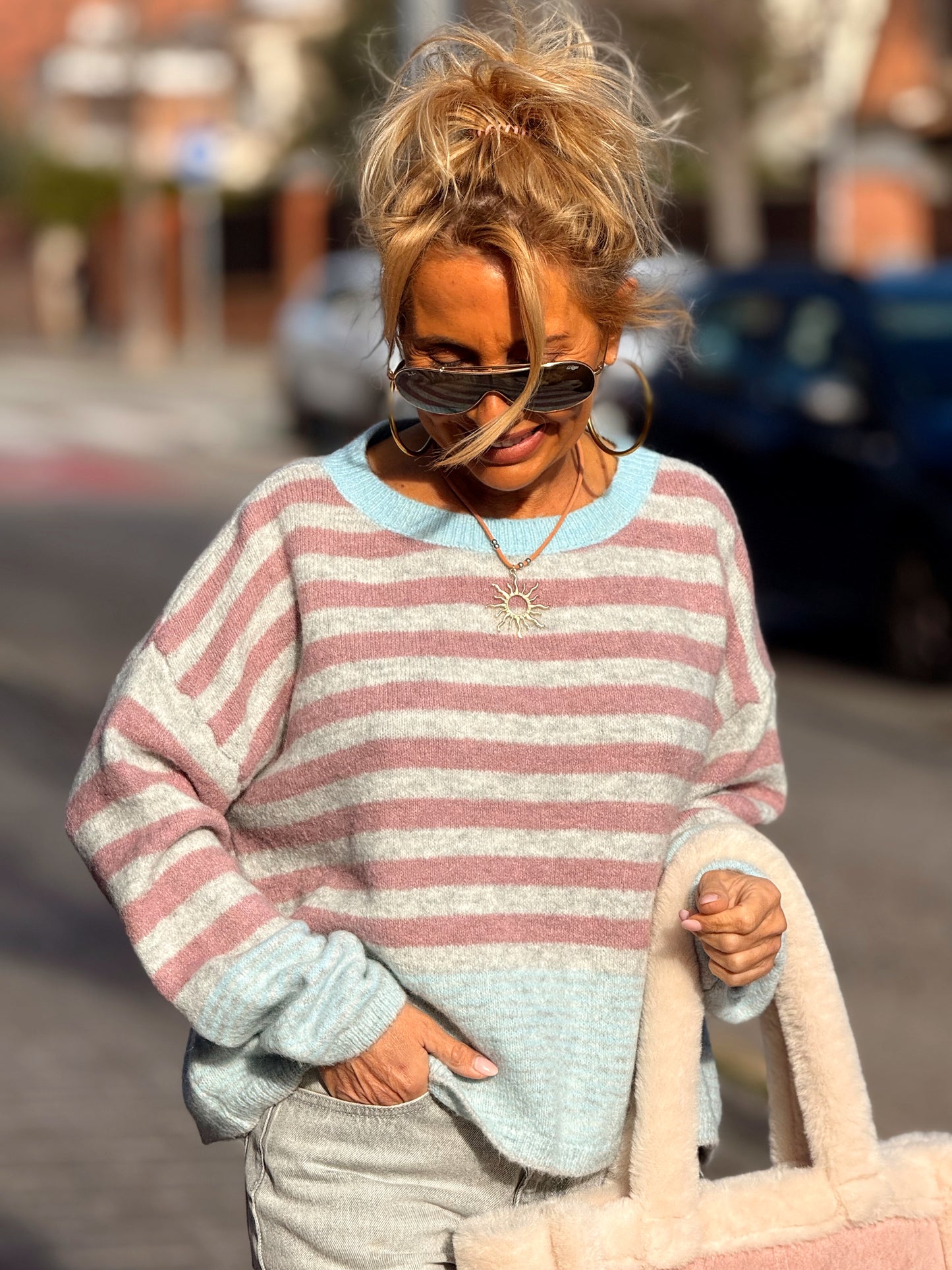 JERSEY DE PUNTO RAYAS LOLA MULTICOLOR