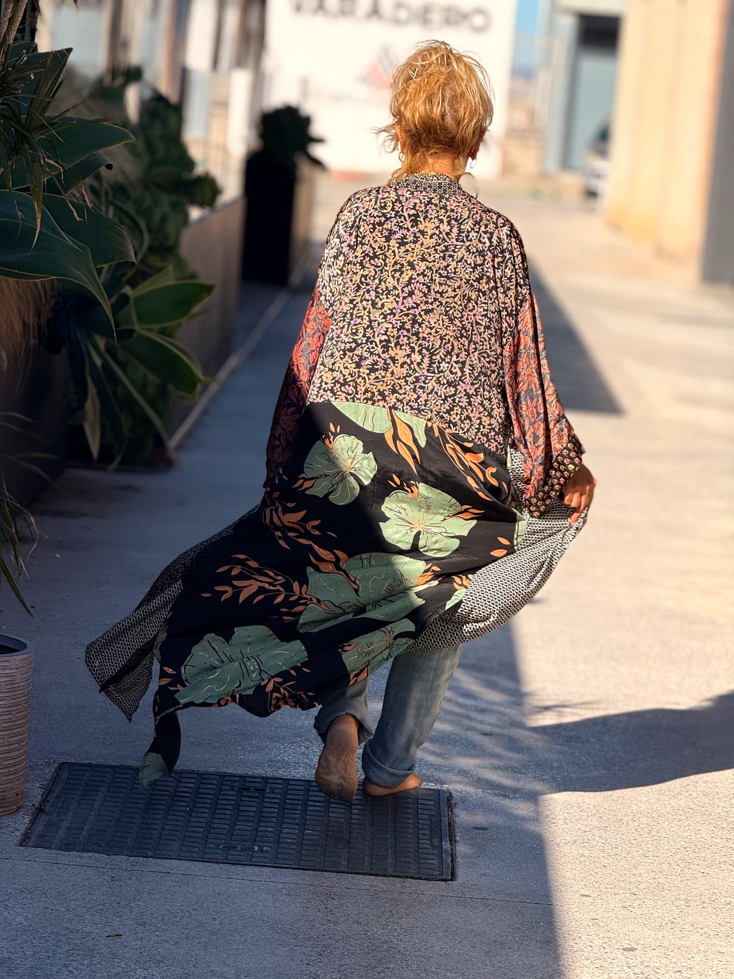 KIMONO ESTAMPADO MANGA 3/4 MULTICOLOR