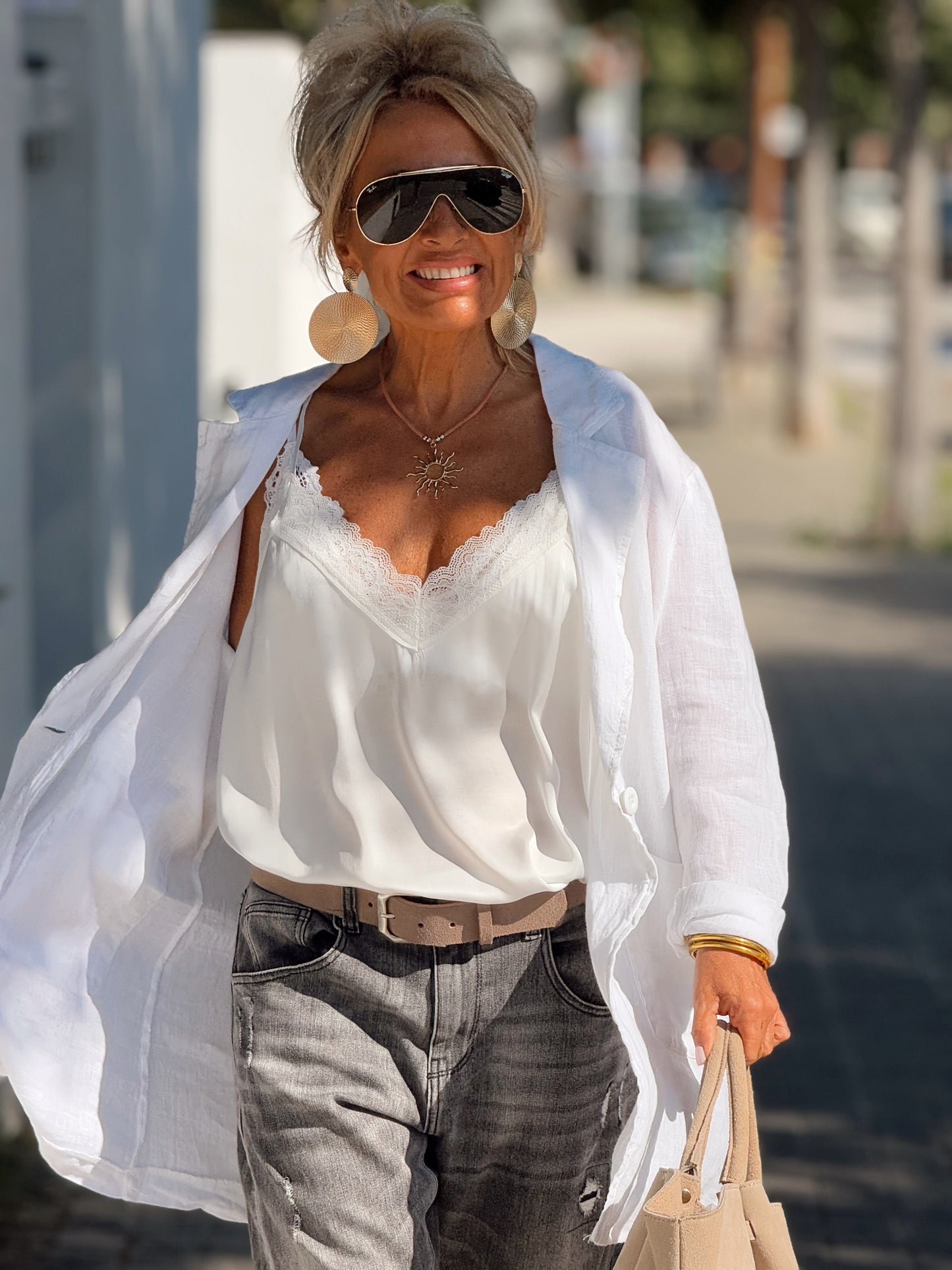 CHAQUETA LINO CHARLY BLANCO