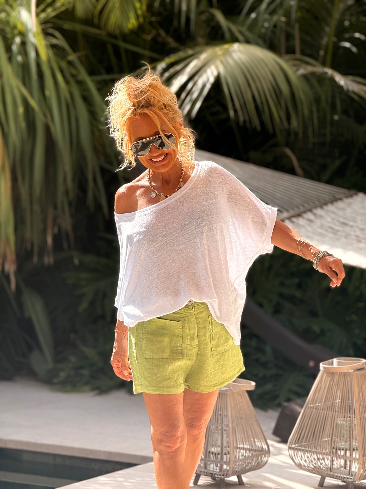 CAMISETA LINO OVERSIZE JULIANA MULTICOLOR