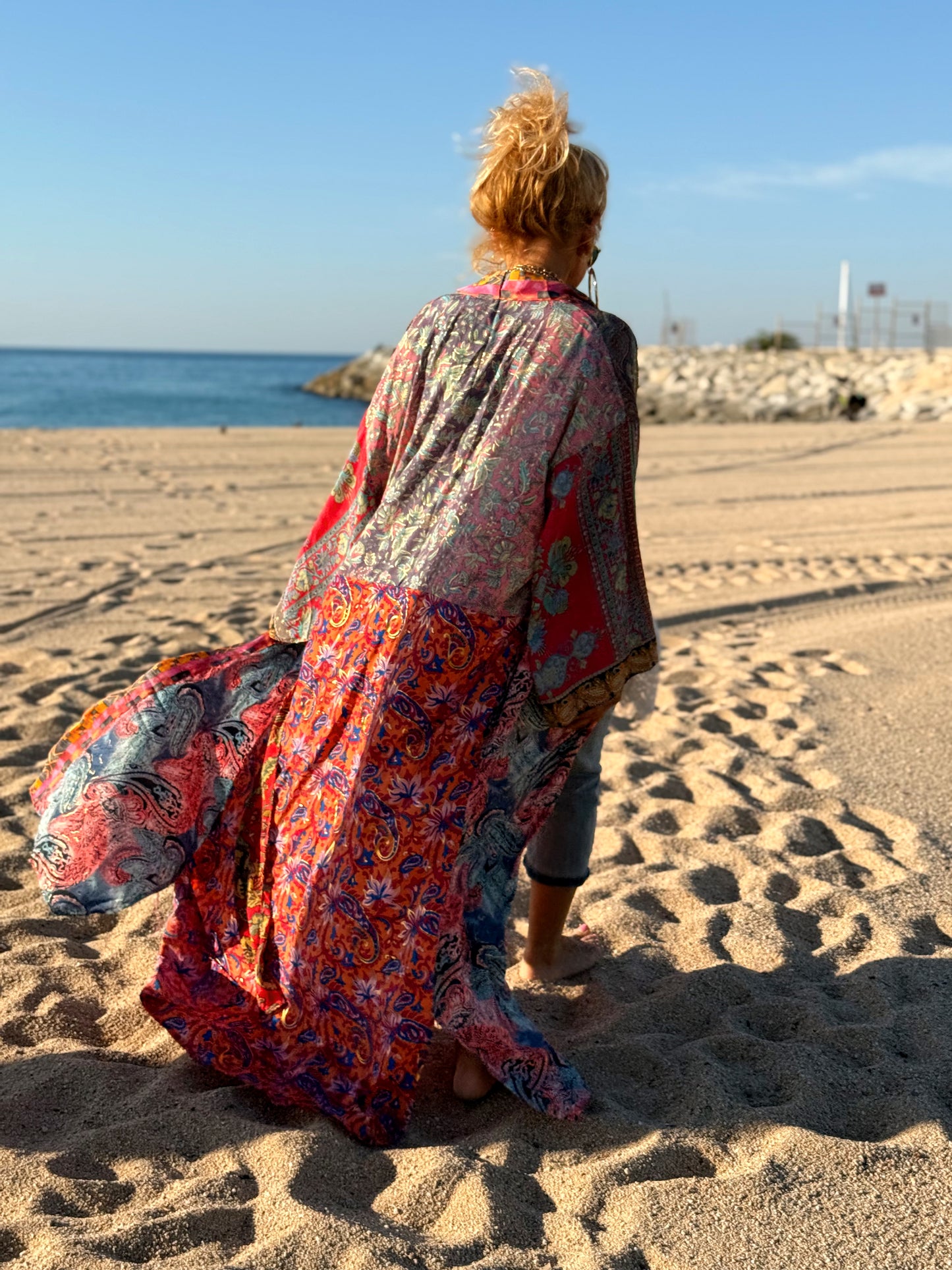 KIMONO ESTAMPADO MANGA 3/4 MULTICOLOR