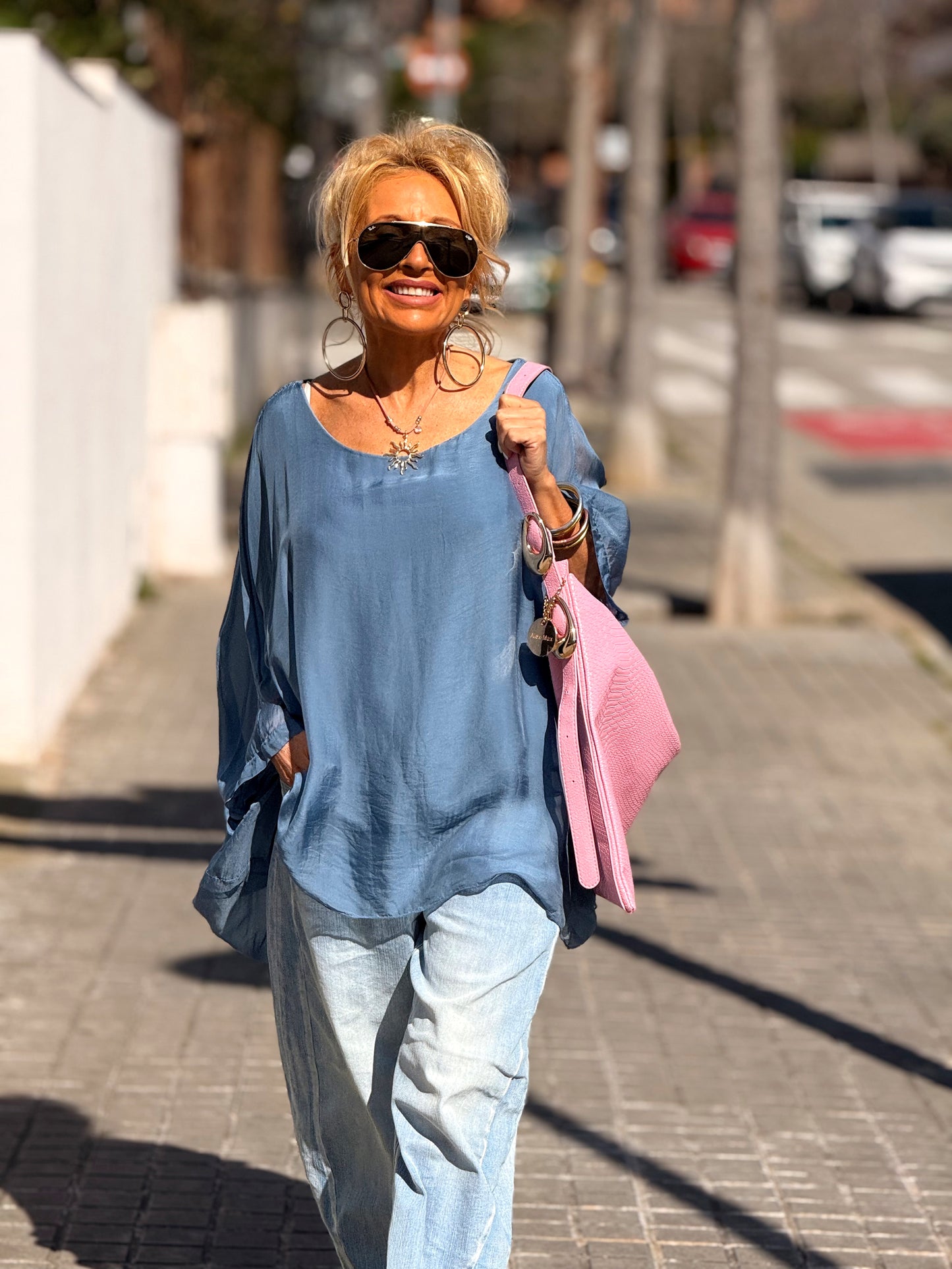 BLUSA CON TOP OVERSIZE ASIMÉTRICA NOA MULTICOLOR