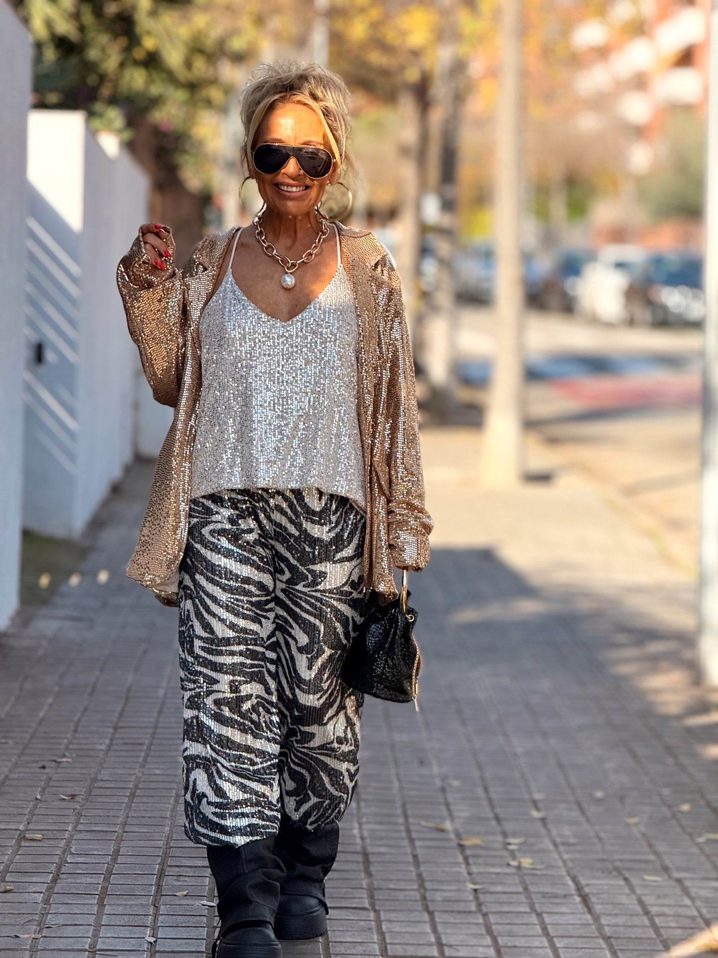 PANTALÓN LENTEJUELAS ZEBRA