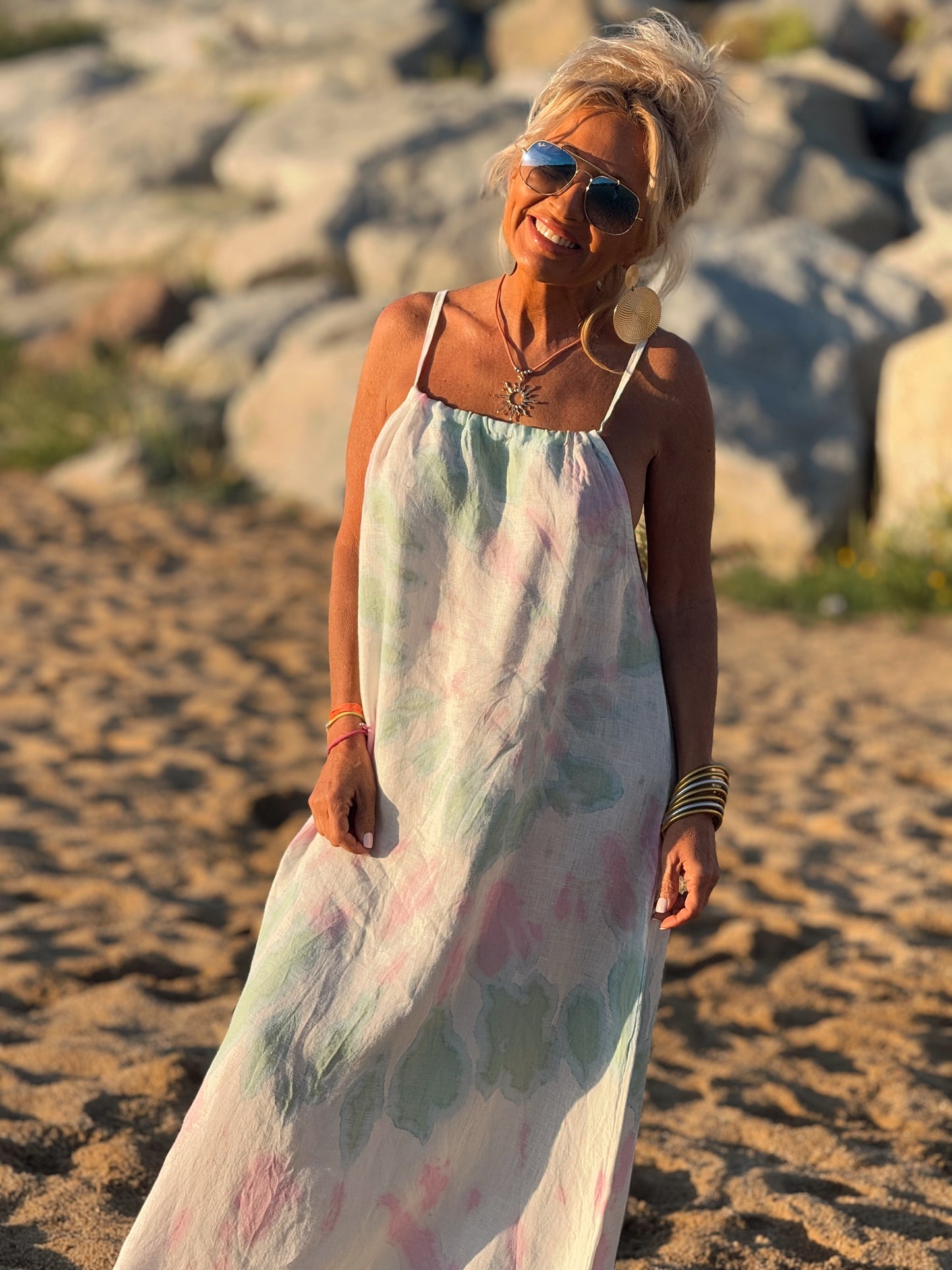 VESTIDO TYE&DYE MENTA-ROSA