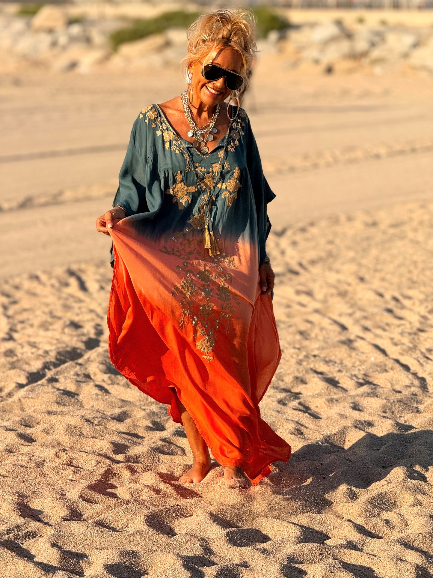 VESTIDO KAFTAN MIKONOS MULTICOLOR