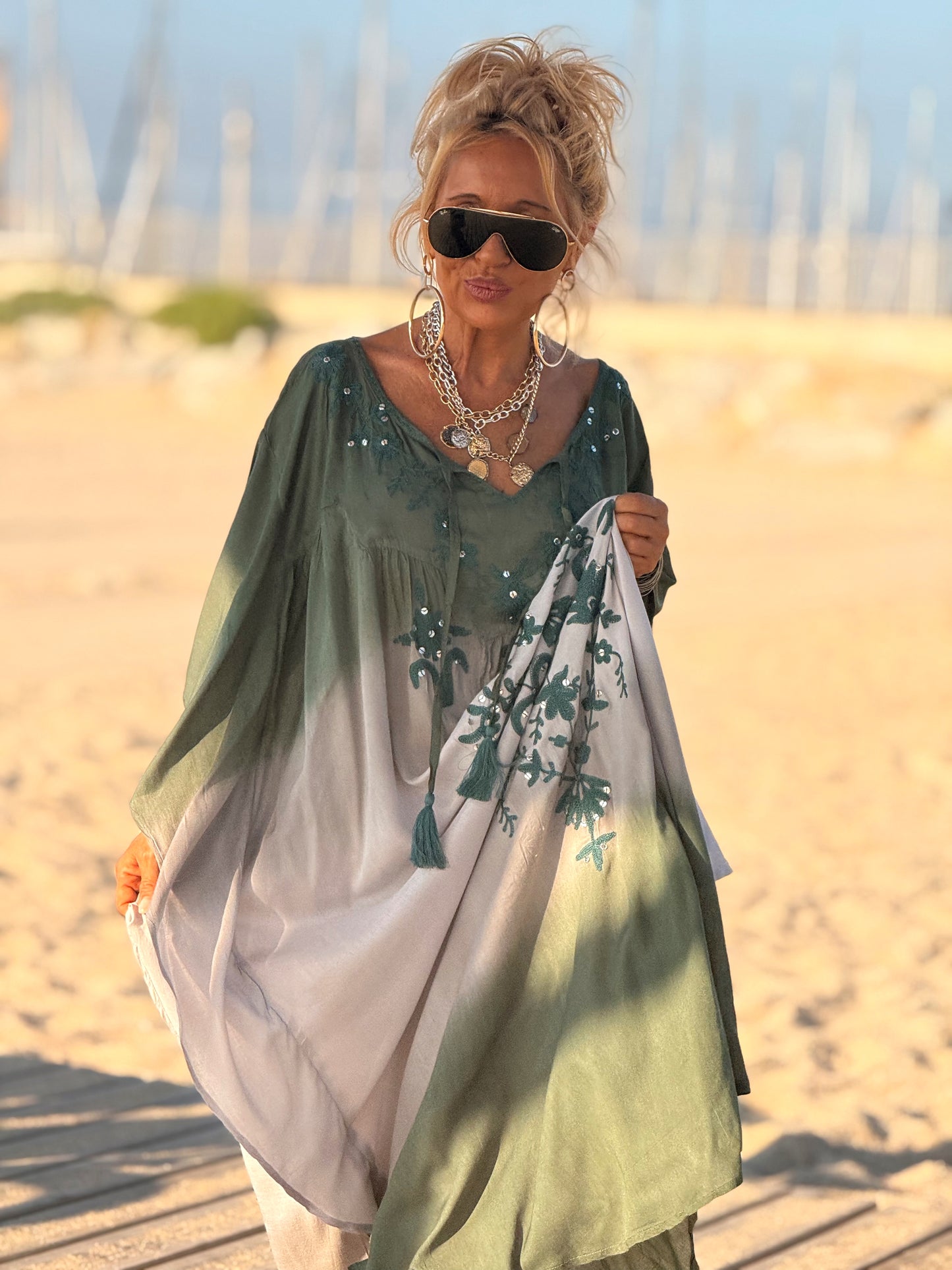 VESTIDO KAFTAN MIKONOS MULTICOLOR