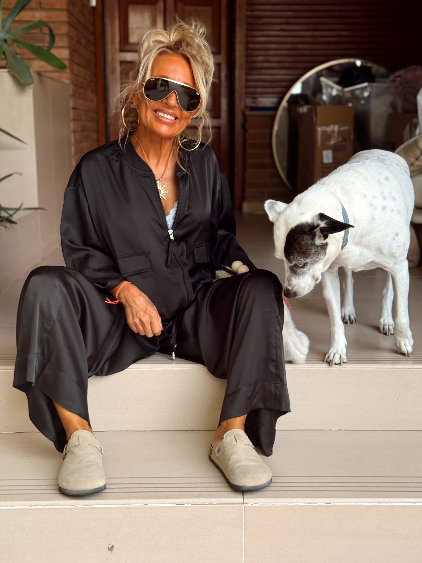 CONJUNTO BOMBER-PANTALON CELIA MULTICOLOR